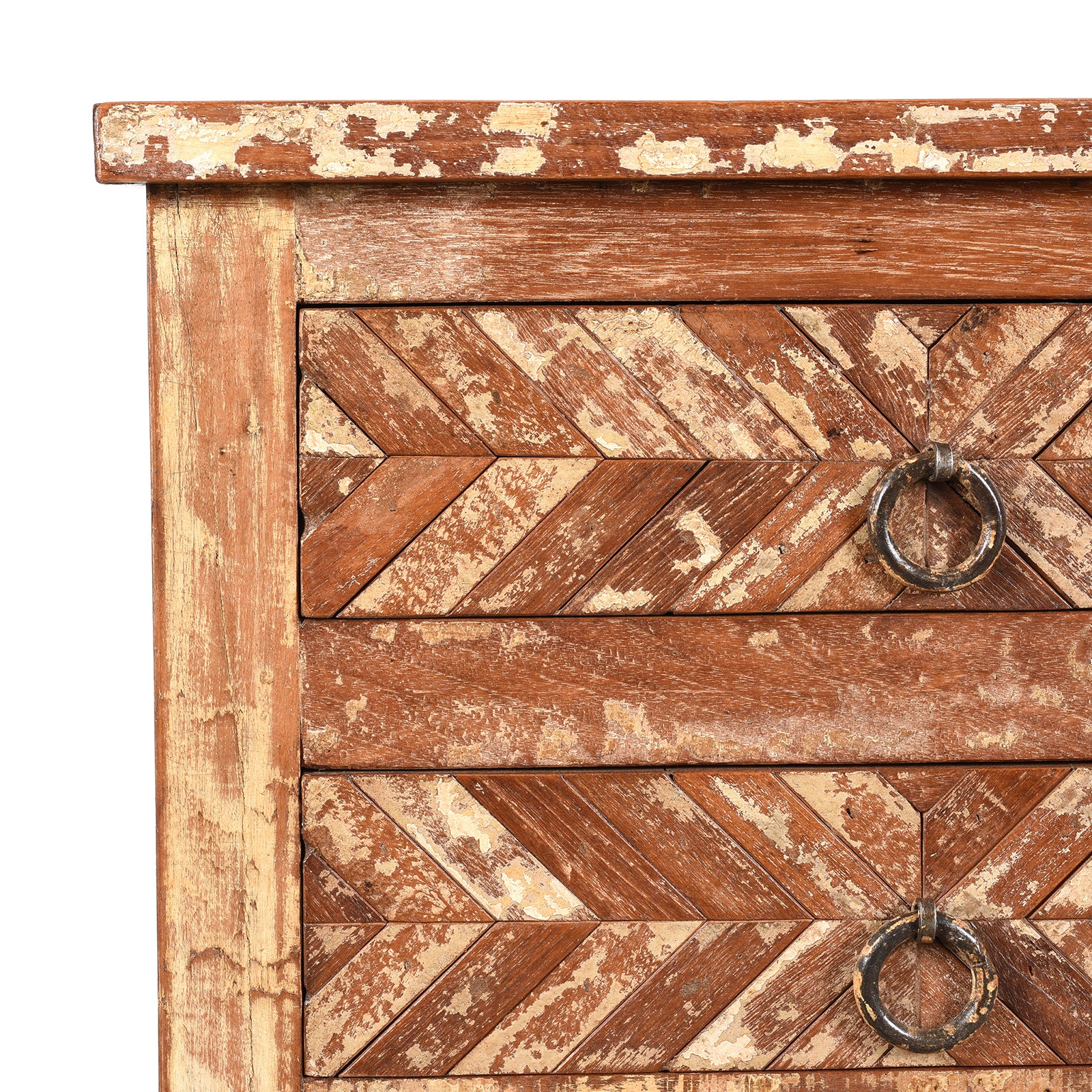 4 Drawer Bedside Cabinet Made From Reclaimed Teak - Image 3