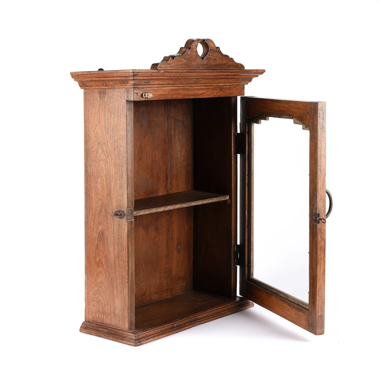 Glazed Teak Wall Cabinet From Gujarat - Ca 1920 - Image 3
