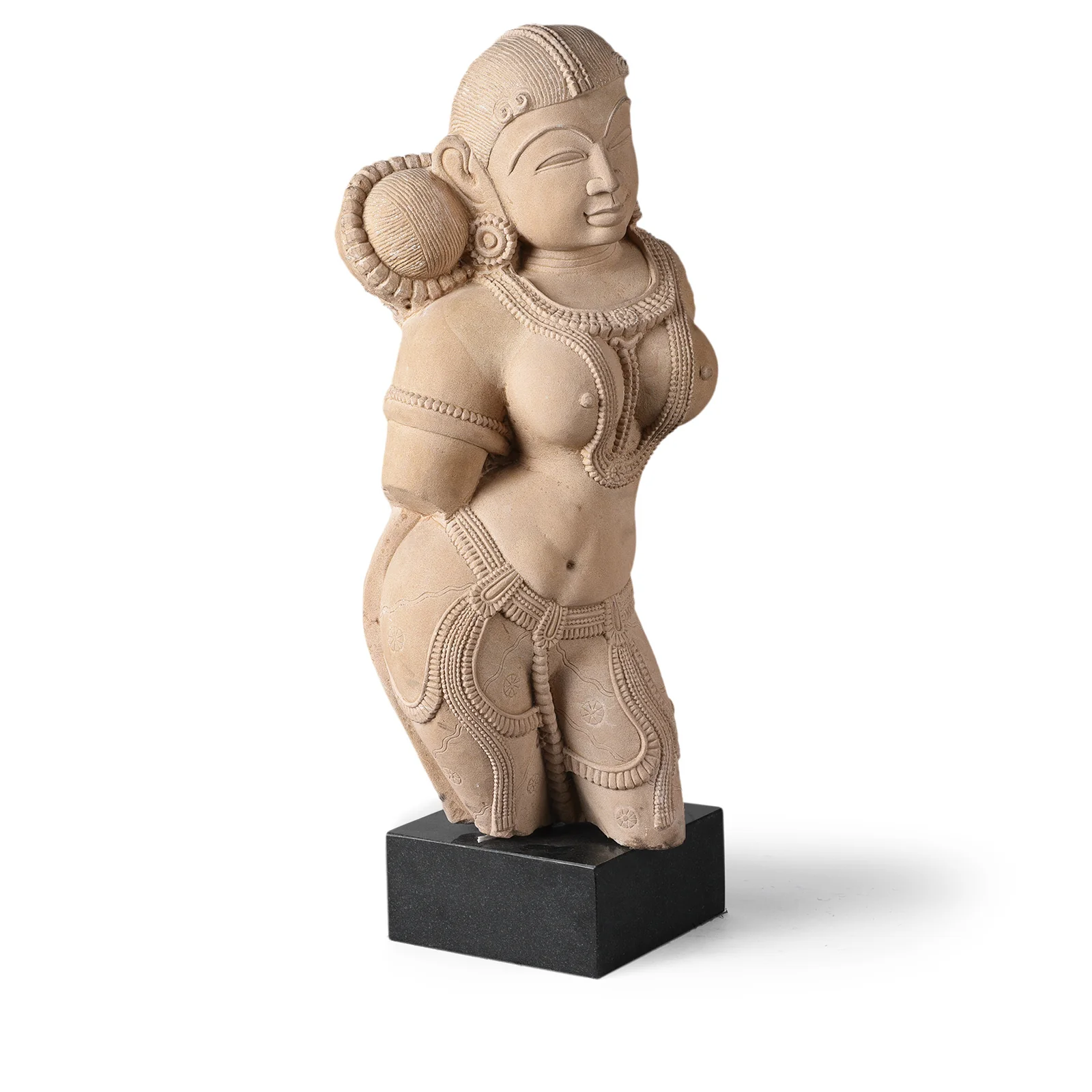 Carved Stone Apsara Statue From India - Image 6