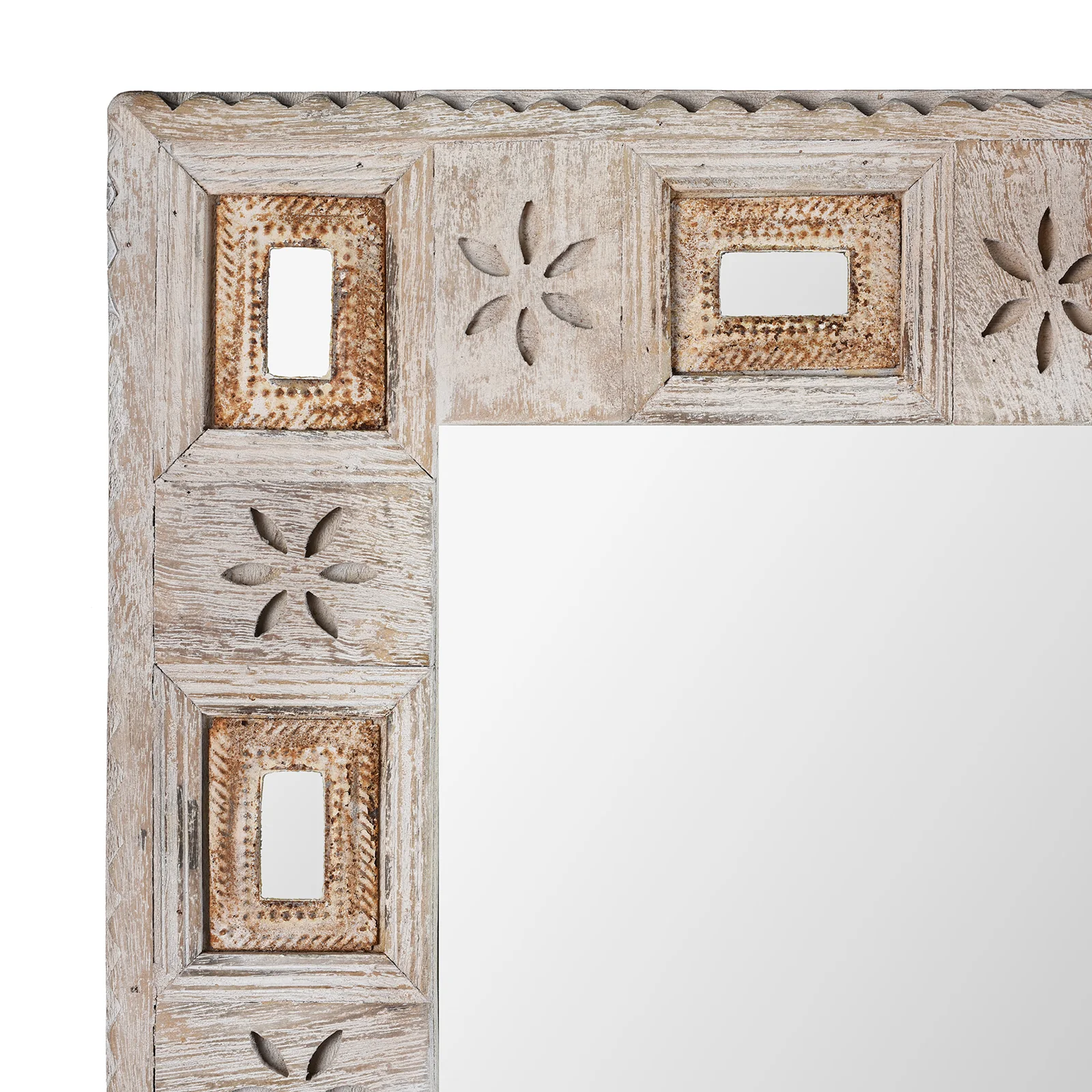 Indian Mango Wood Mirror - Kutchi Style - Image 11