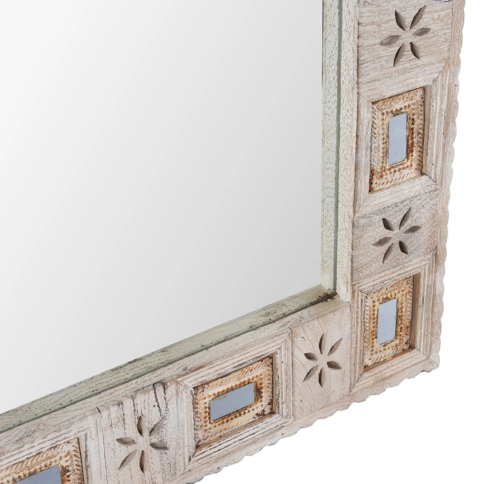 Indian Mango Wood Mirror - Kutchi Style - Image 12