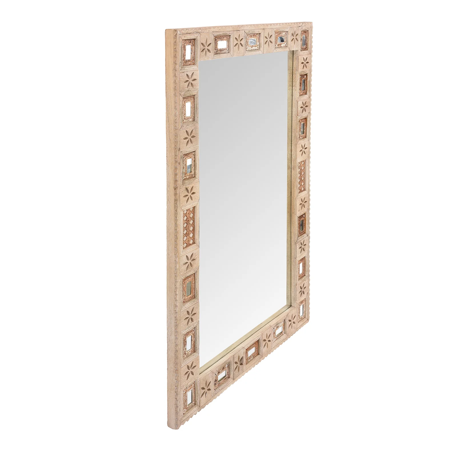 Indian Mango Wood Mirror - Kutchi Style - Image 13
