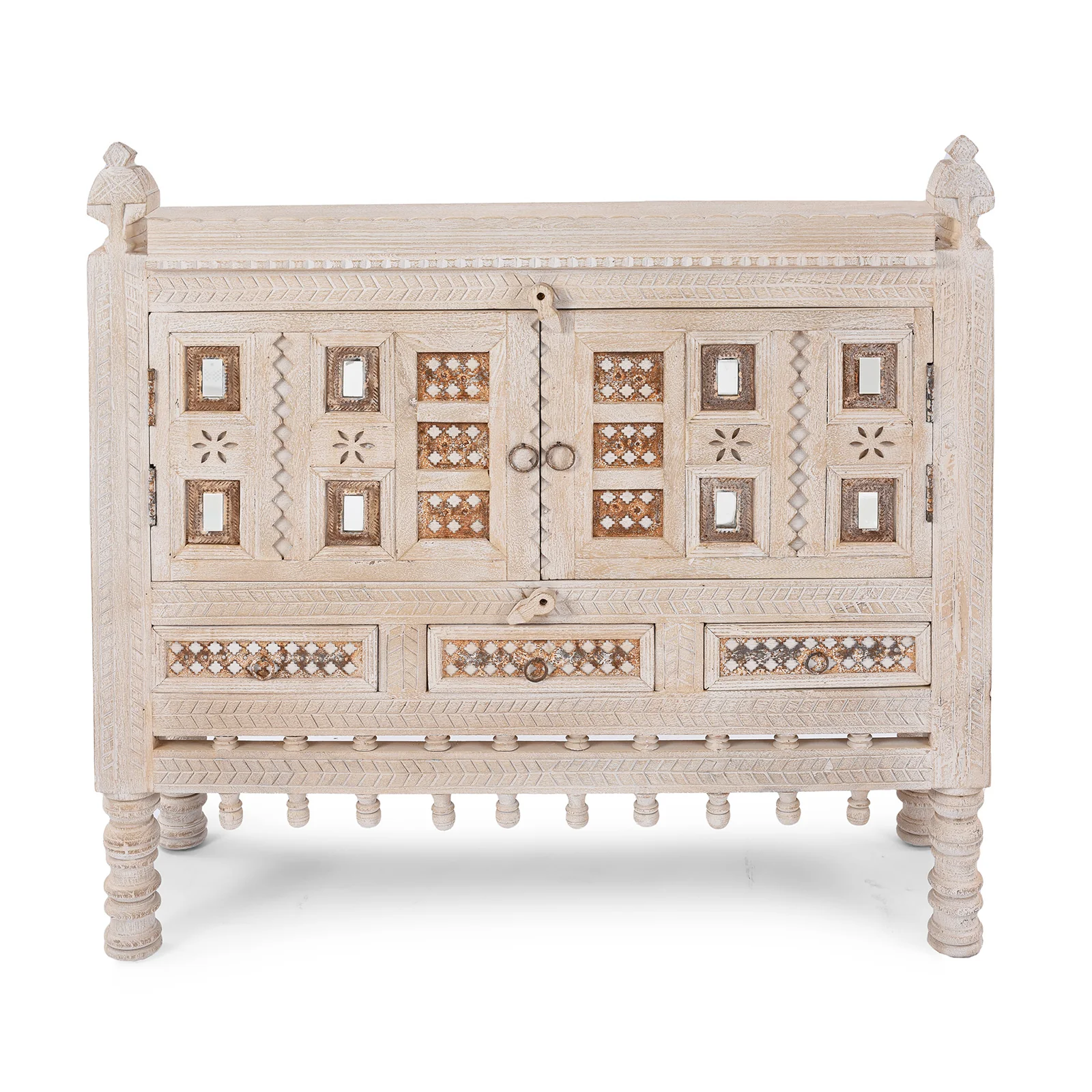 Kutchi Carved Damchiya Sideboard