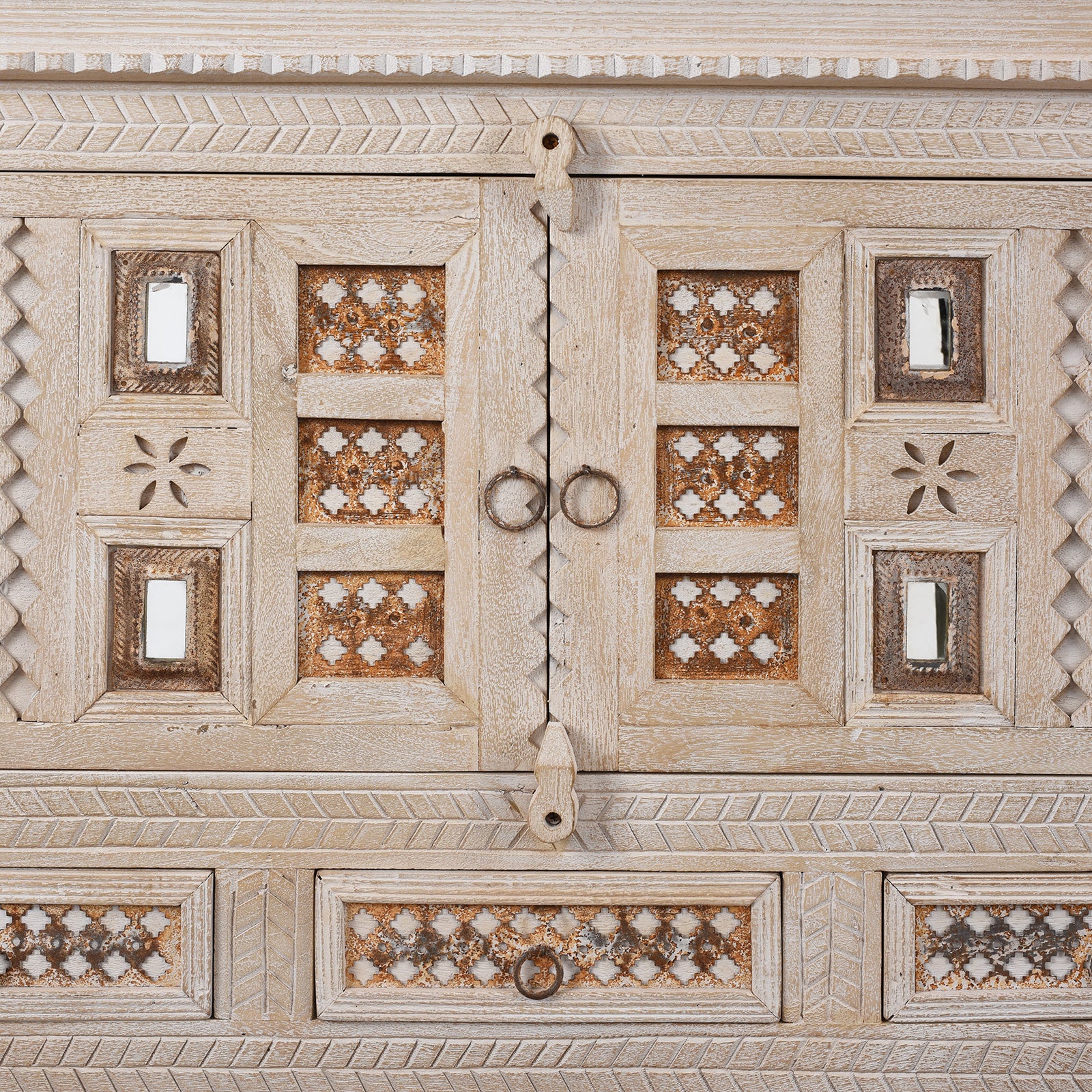 Kutchi Carved Damchiya Sideboard - Image 6