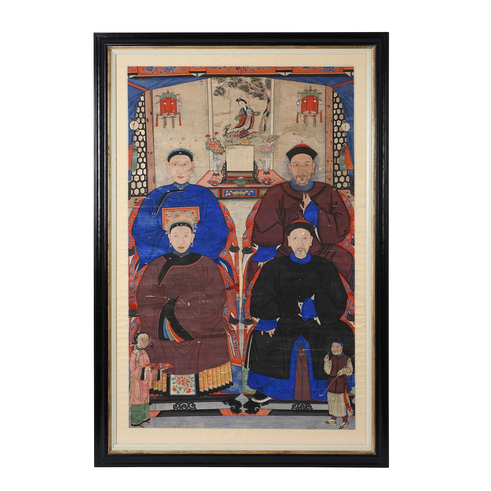 Framed Chinese Ancestor Painting - 19th Century - Image 2
