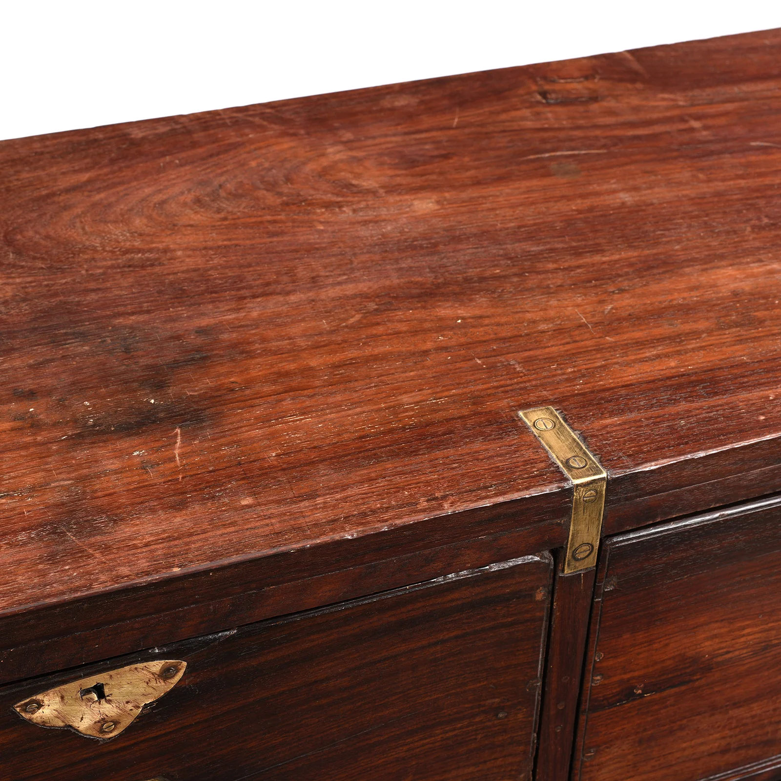 Anglo Indian Rosewood Campaign Chest Of Drawers -19thC - Image 8