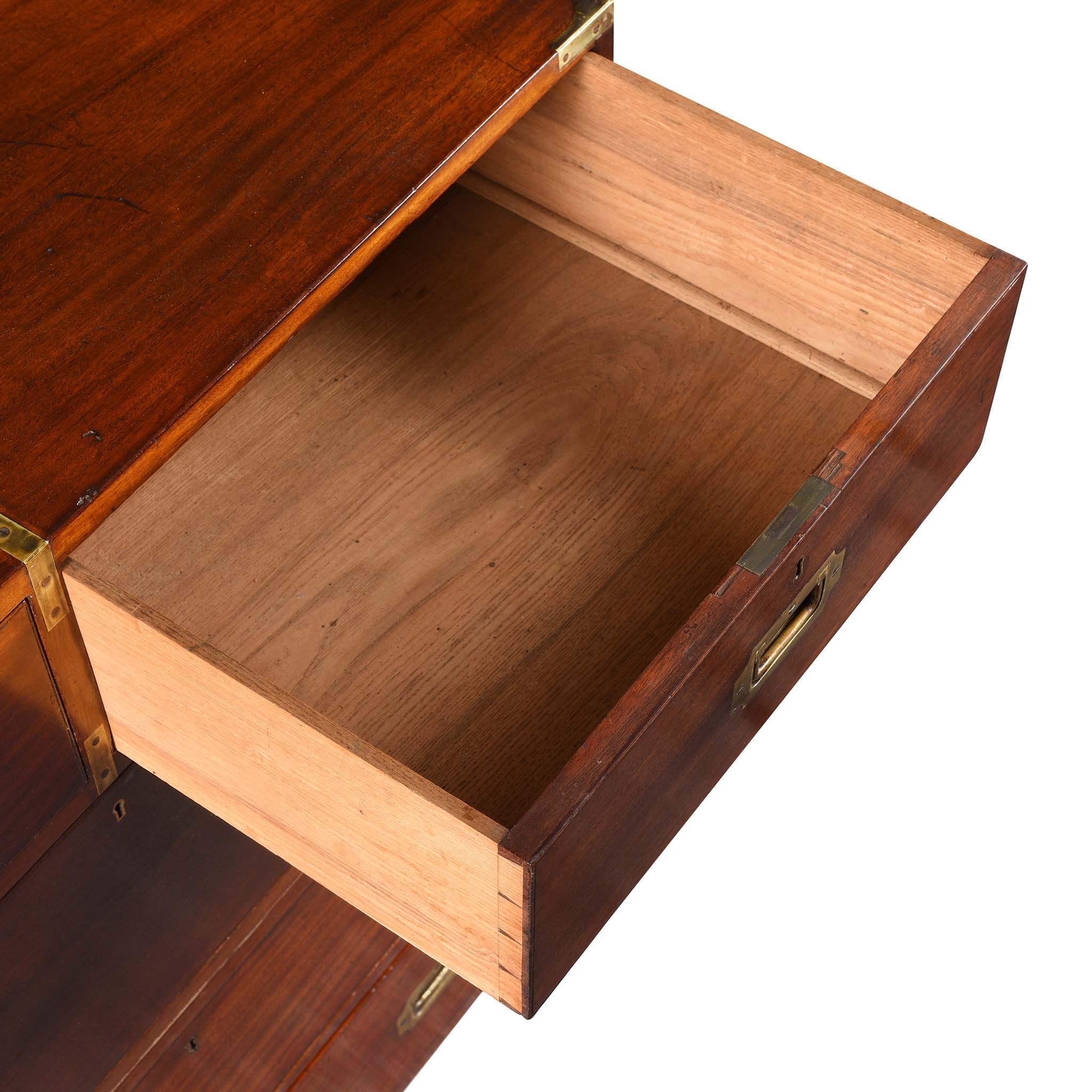 Anglo Indian Teak Campaign Chest Of Drawers - 19thC - Image 10