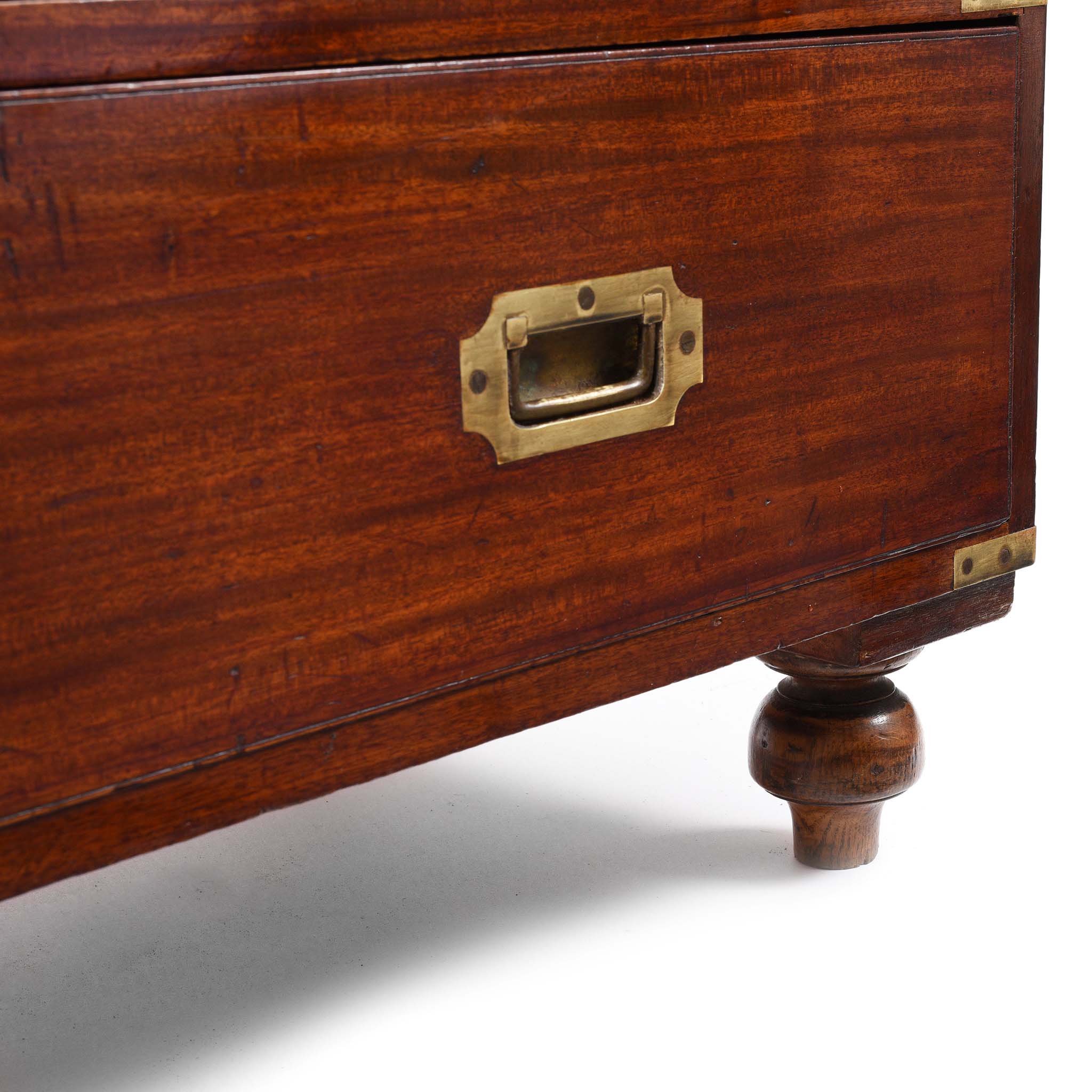 Anglo Indian Teak Campaign Chest Of Drawers - 19thC - Image 11