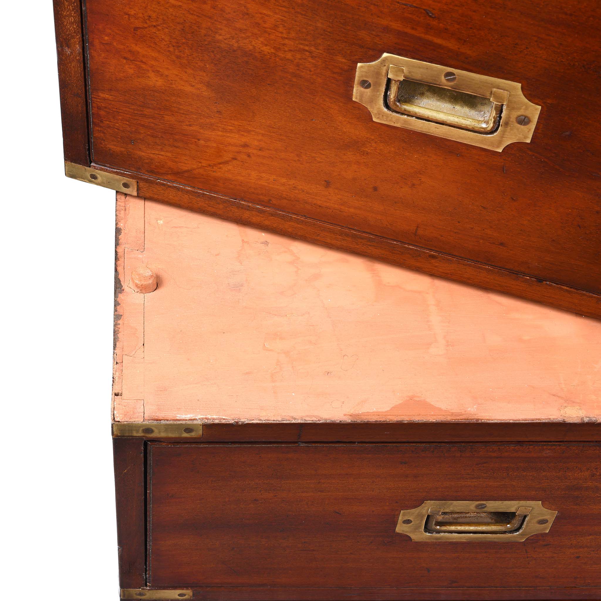 Anglo Indian Teak Campaign Chest Of Drawers - 19thC - Image 6