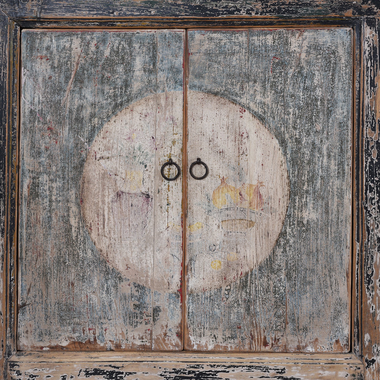 Painted Elm 6 Door Sideboard From Shanxi / Mongolia - Late 19th Century - Image 2