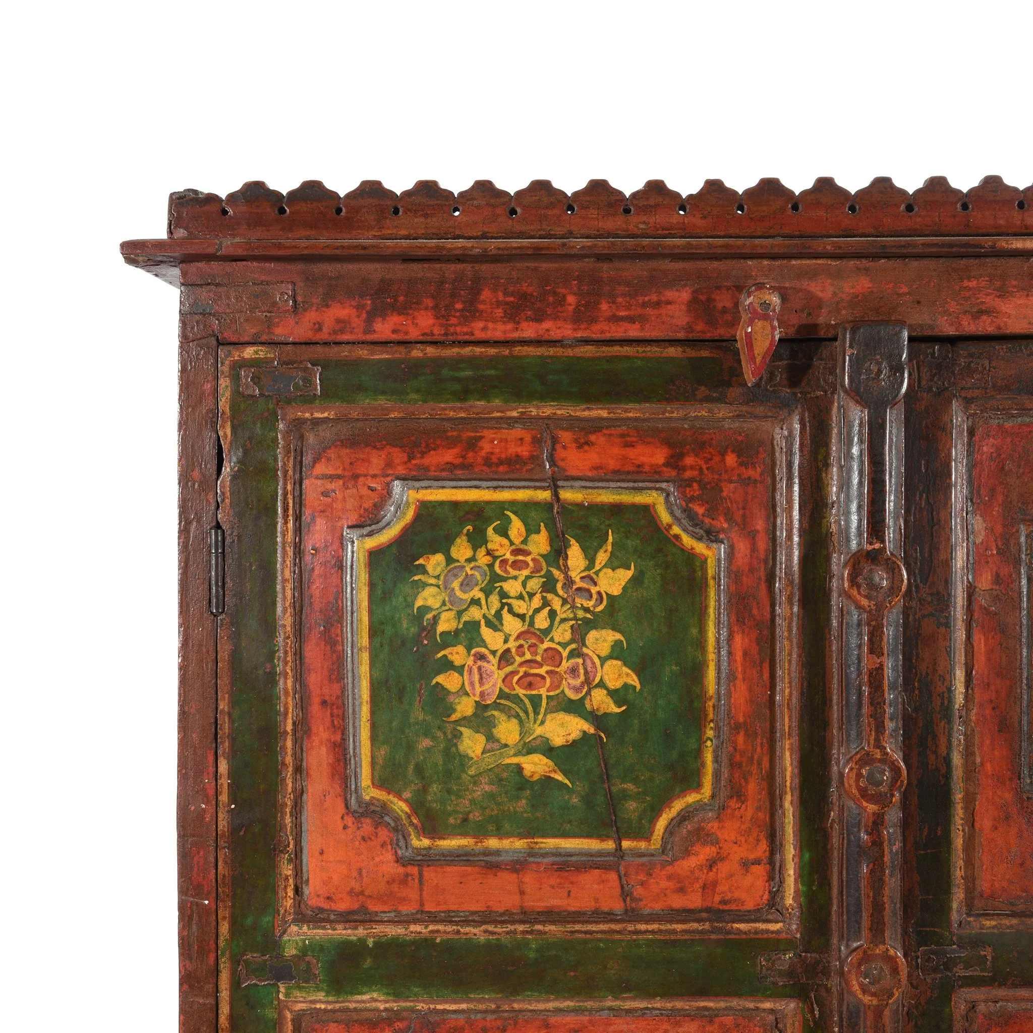 Painted Indian Cabinet From Bikaner - 19thC - Image 2