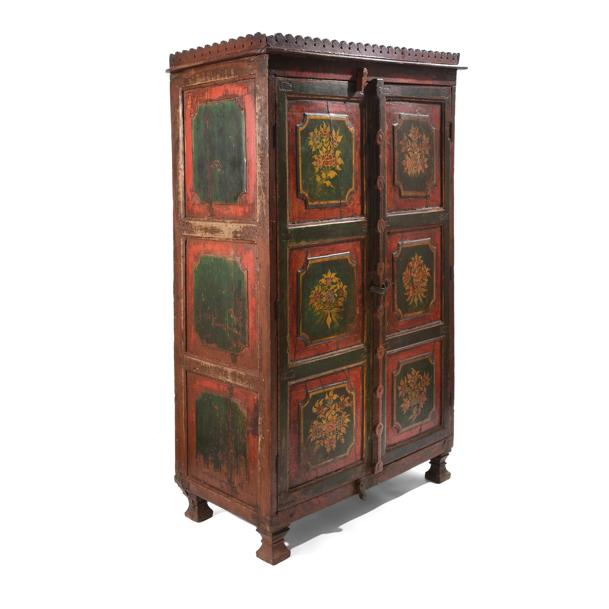 Painted Indian Cabinet From Bikaner - 19thC - Image 3