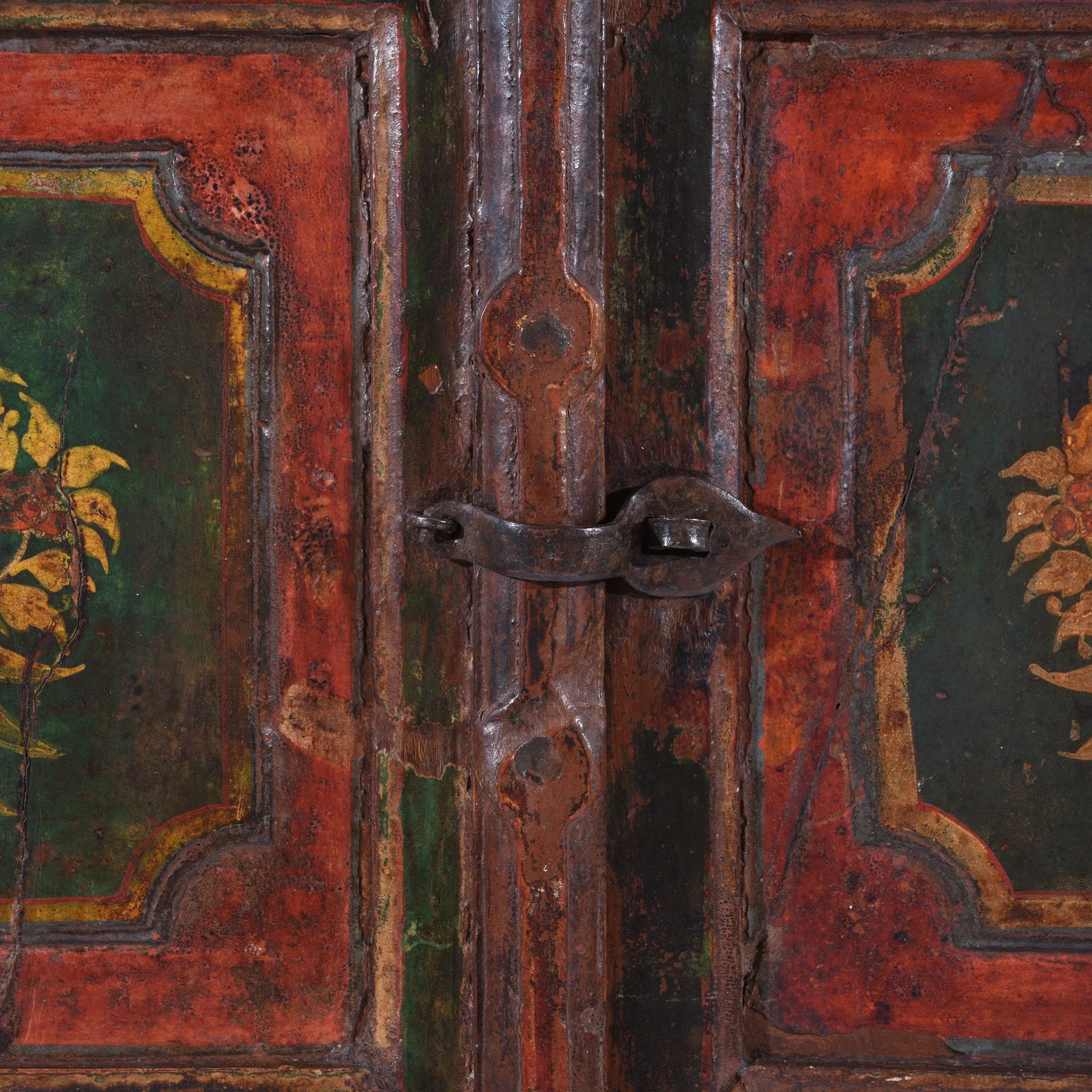 Painted Indian Cabinet From Bikaner - 19thC - Image 4