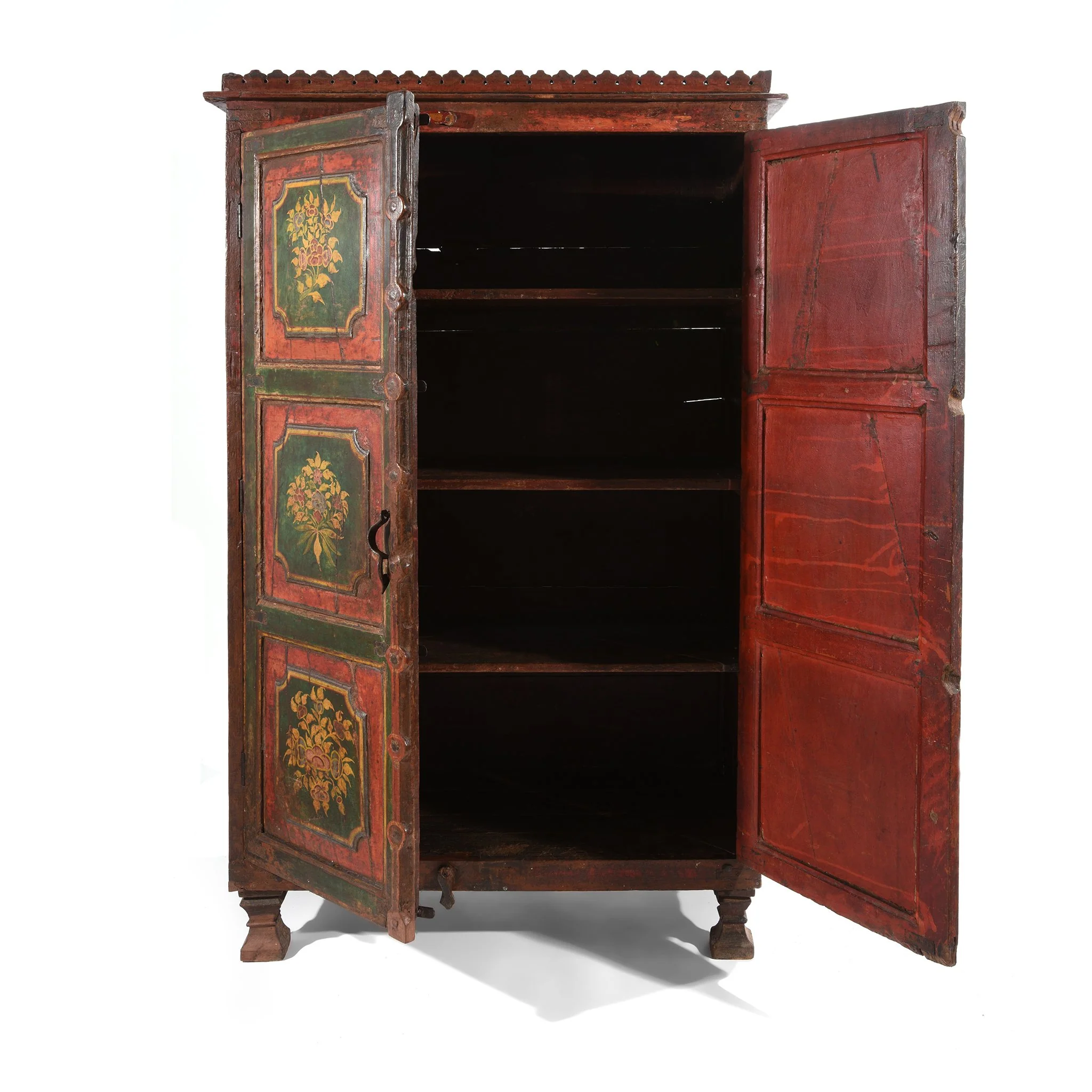 Painted Indian Cabinet From Bikaner - 19thC - Image 5