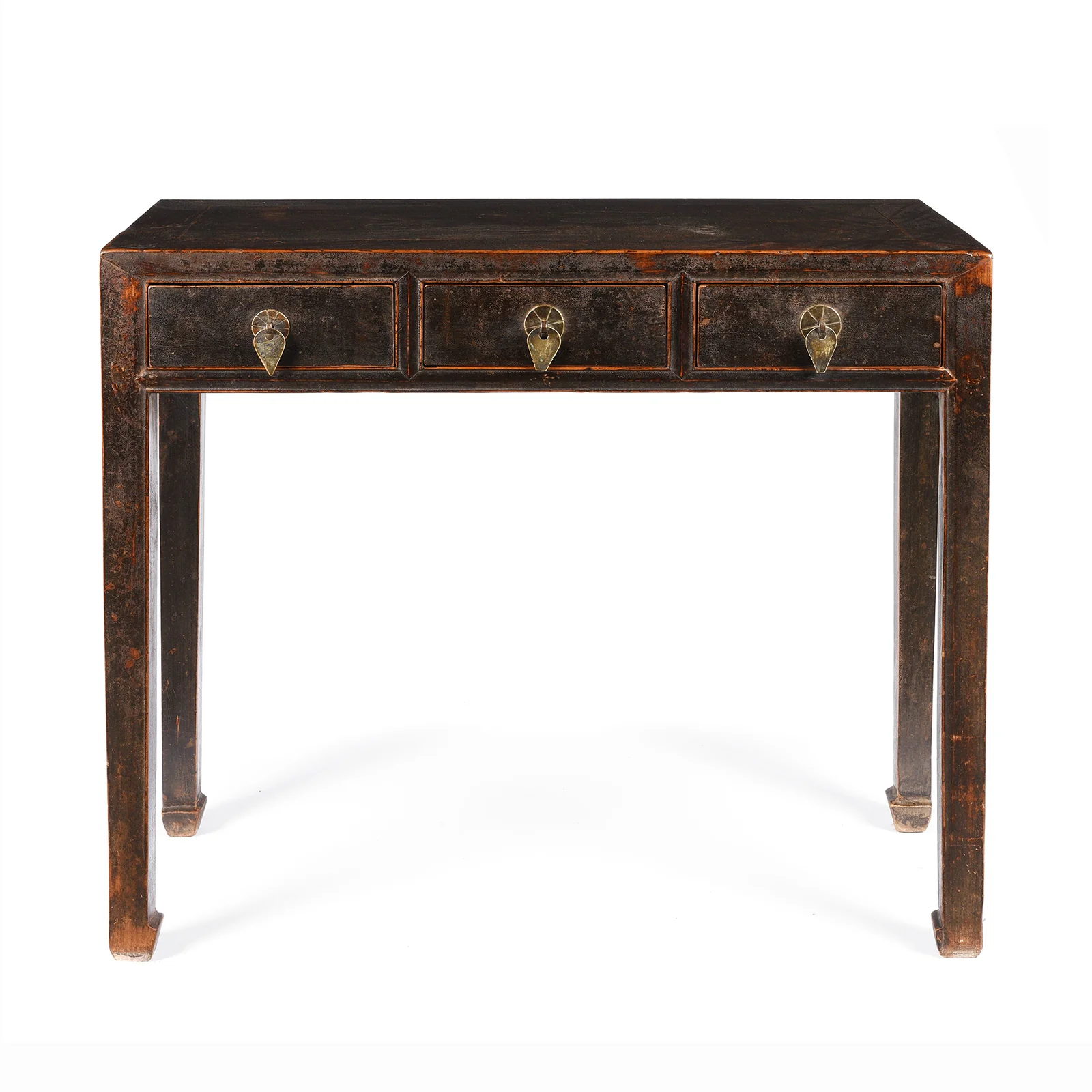 Black Lacquer Console Table, Ming Style - Late 19thC