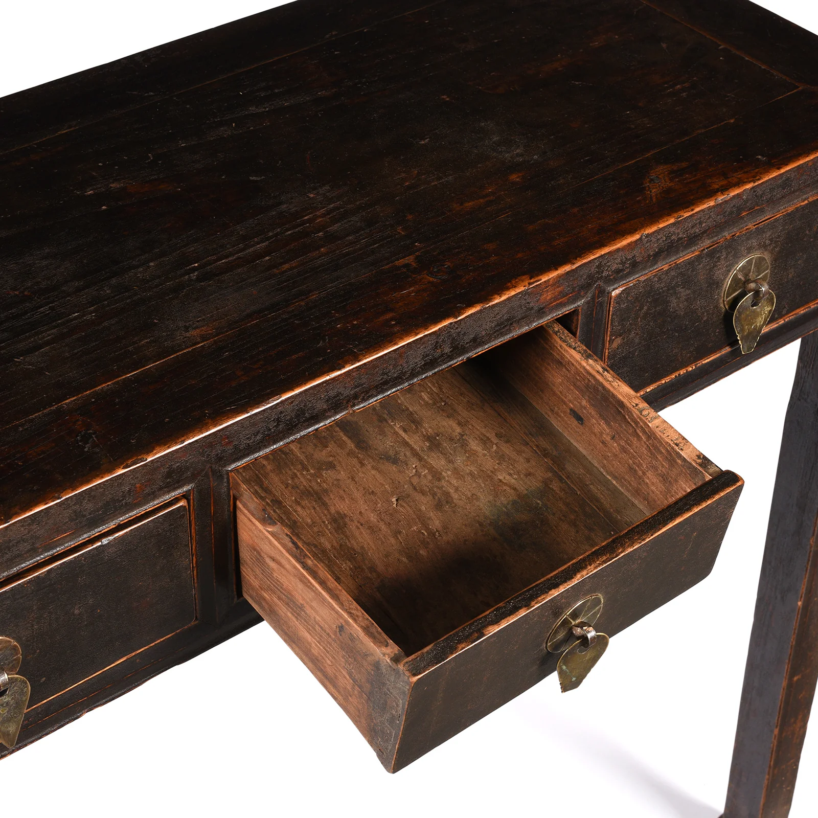 Black Lacquer Console Table, Ming Style - Late 19thC - Image 7
