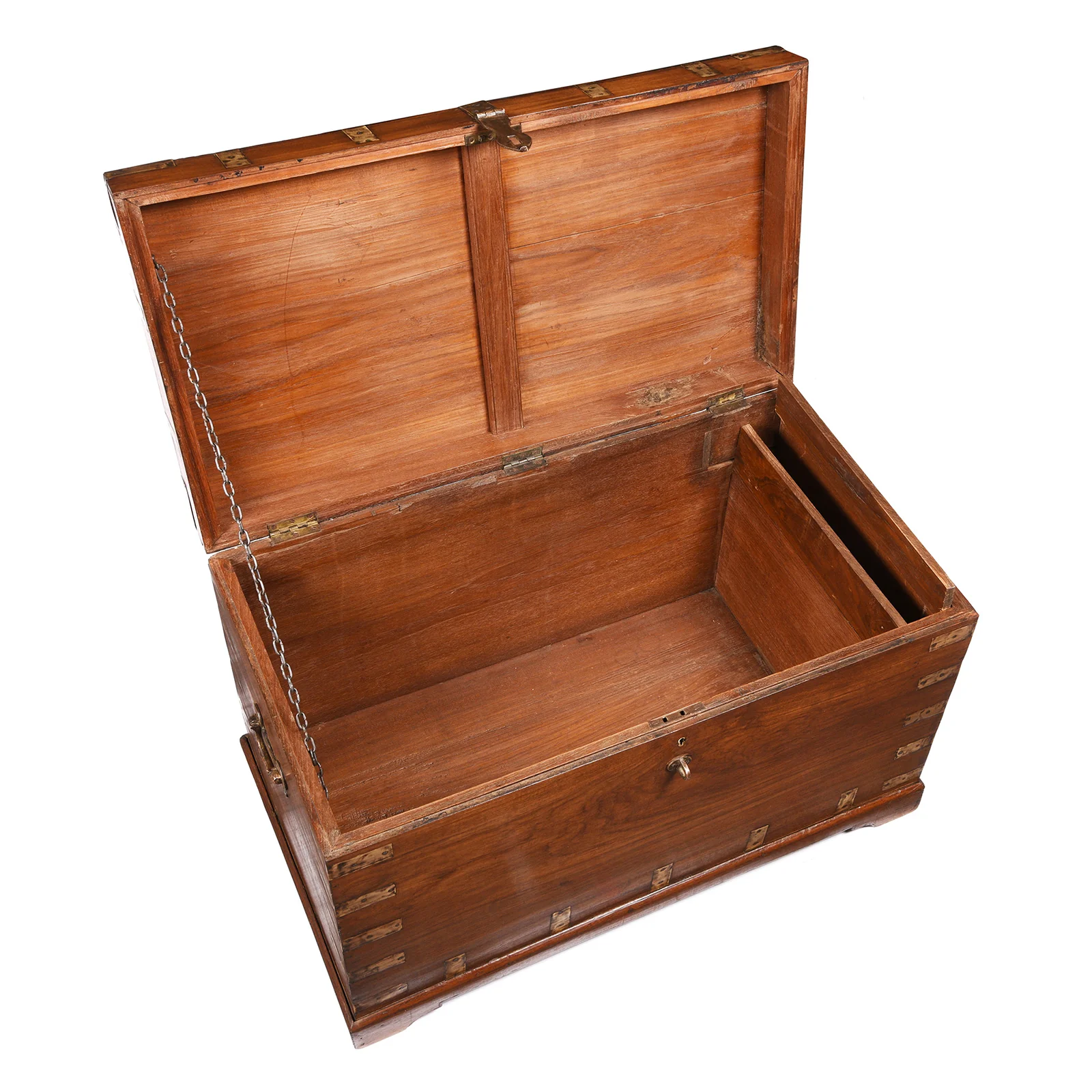 Brass Bound Teak Indian Military Chest From Rajasthan -19thC - Image 4