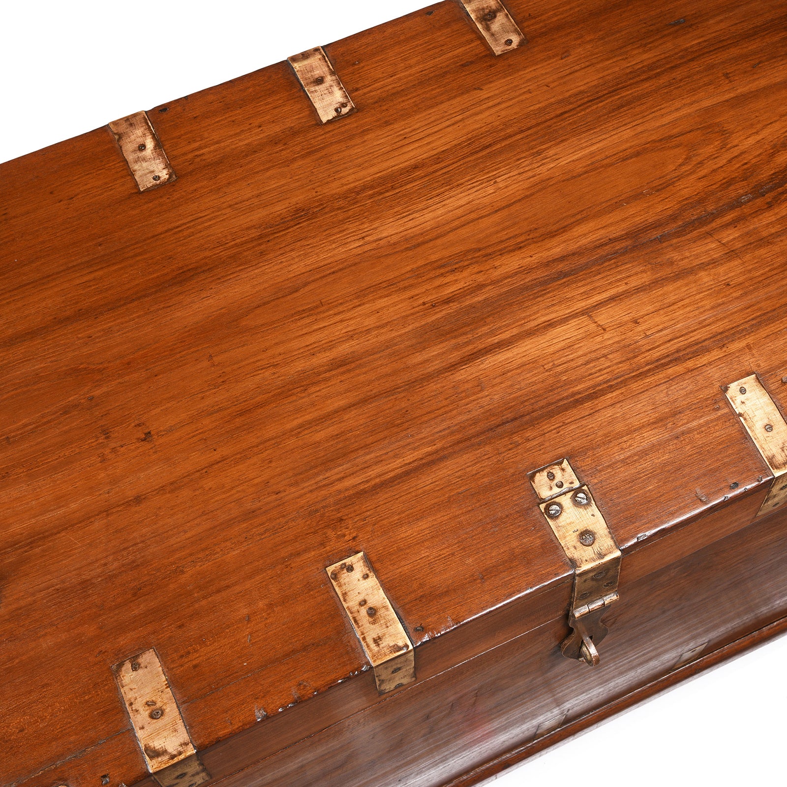 Brass Bound Teak Indian Military Chest From Rajasthan -19thC - Image 7