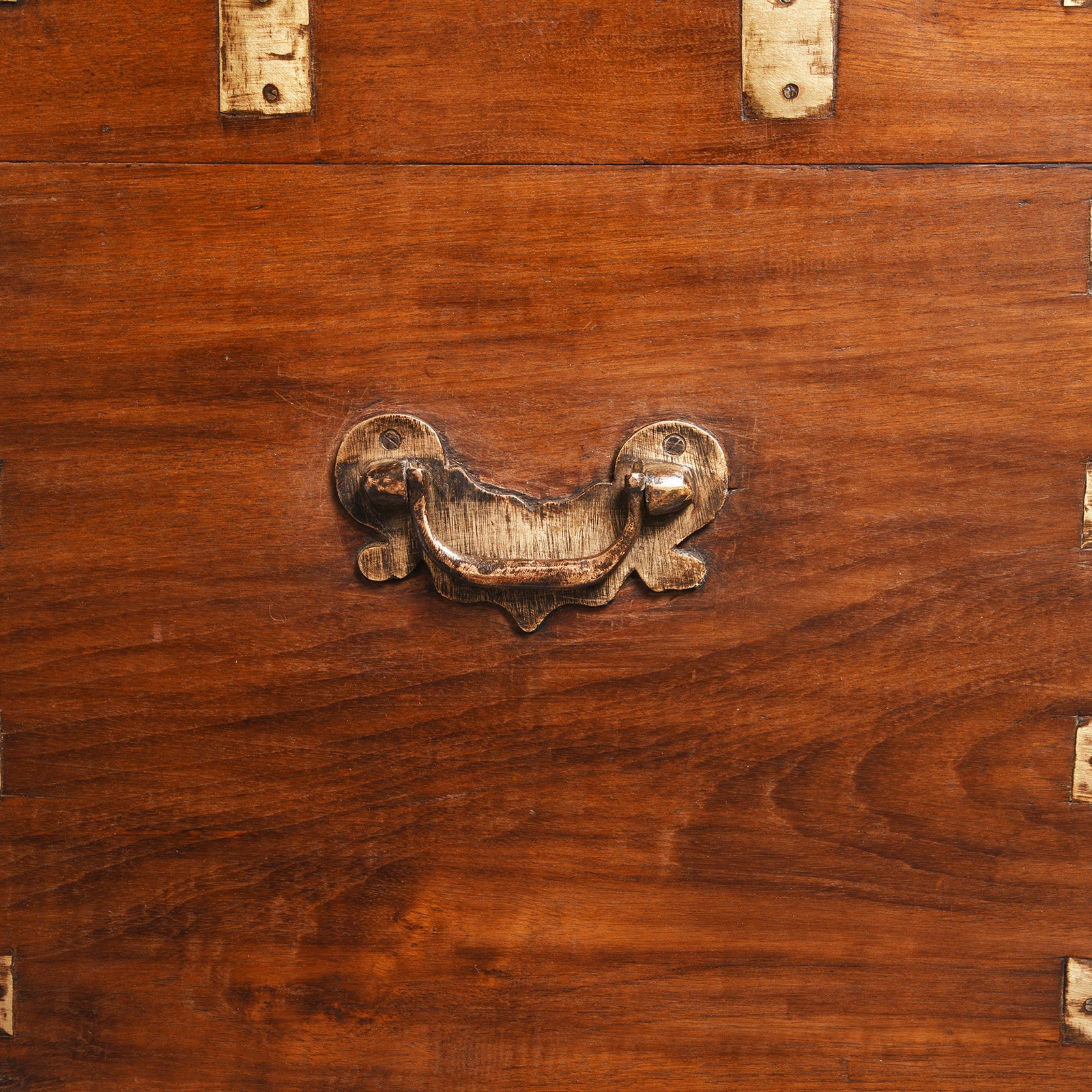 Brass Bound Teak Indian Military Chest From Rajasthan -19thC - Image 8