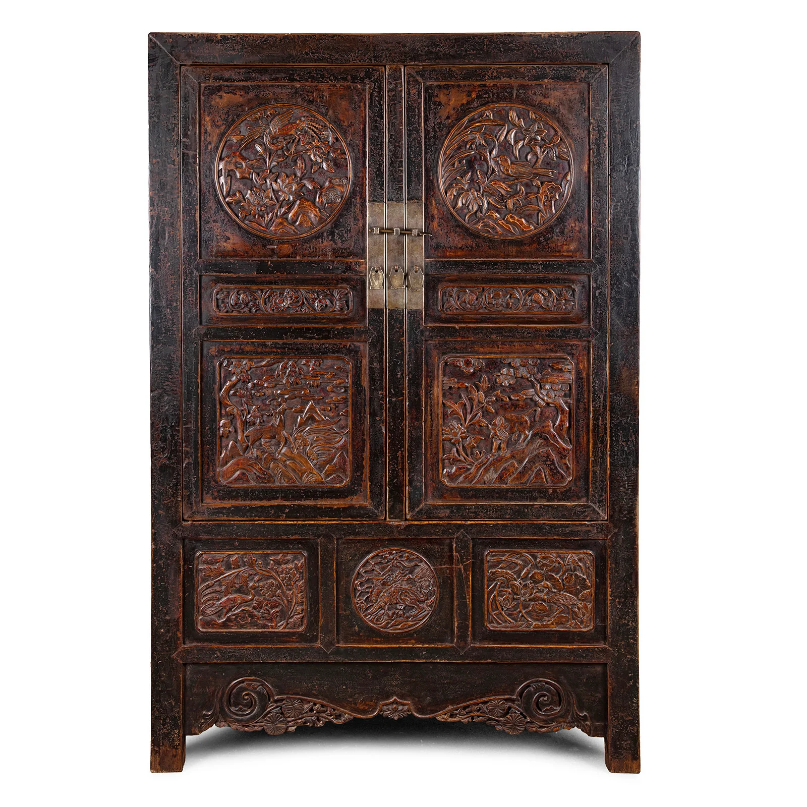 Carved Chinese Wedding Cabinet From Shanxi -19th Century - Image 2