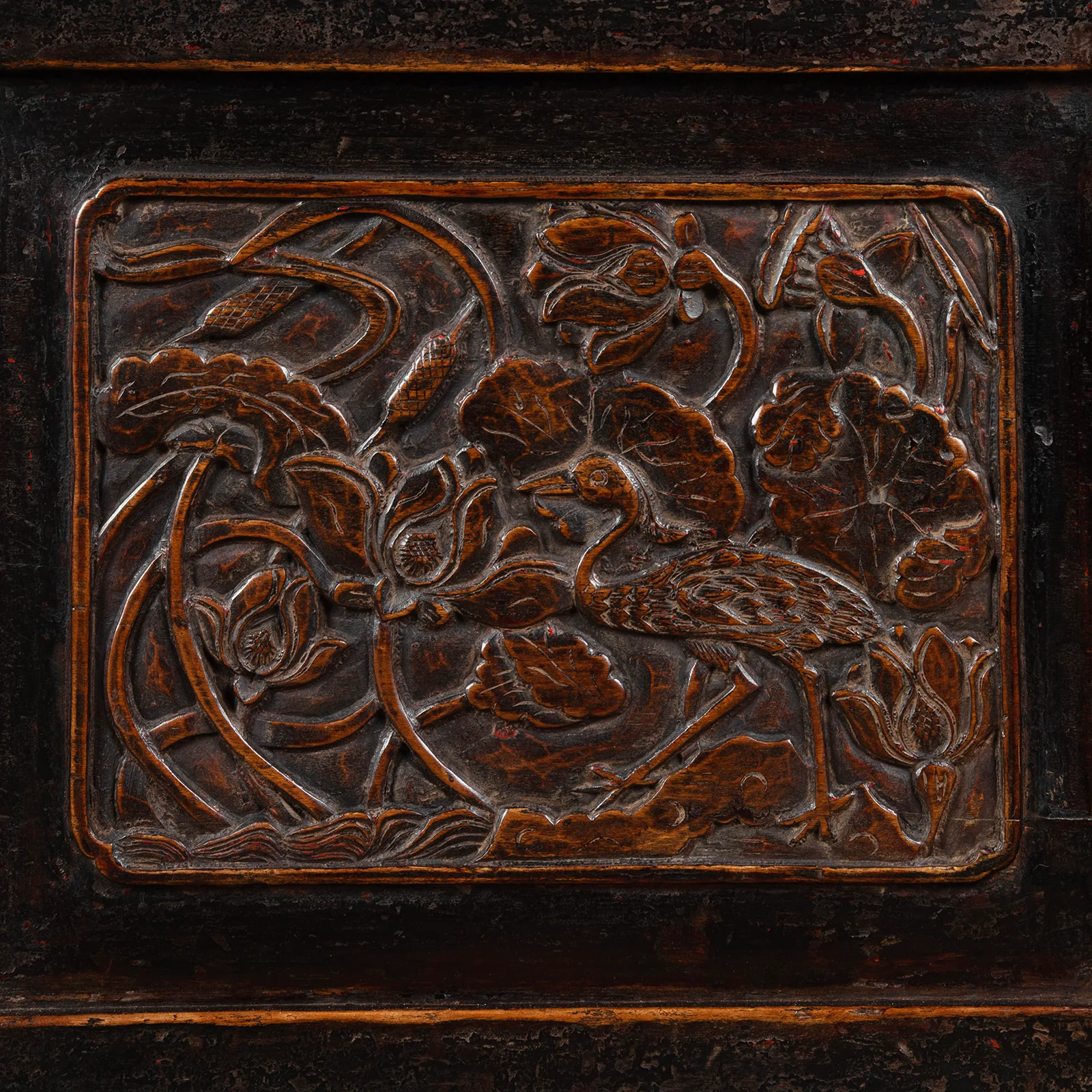 Carved Chinese Wedding Cabinet From Shanxi -19th Century - Image 9