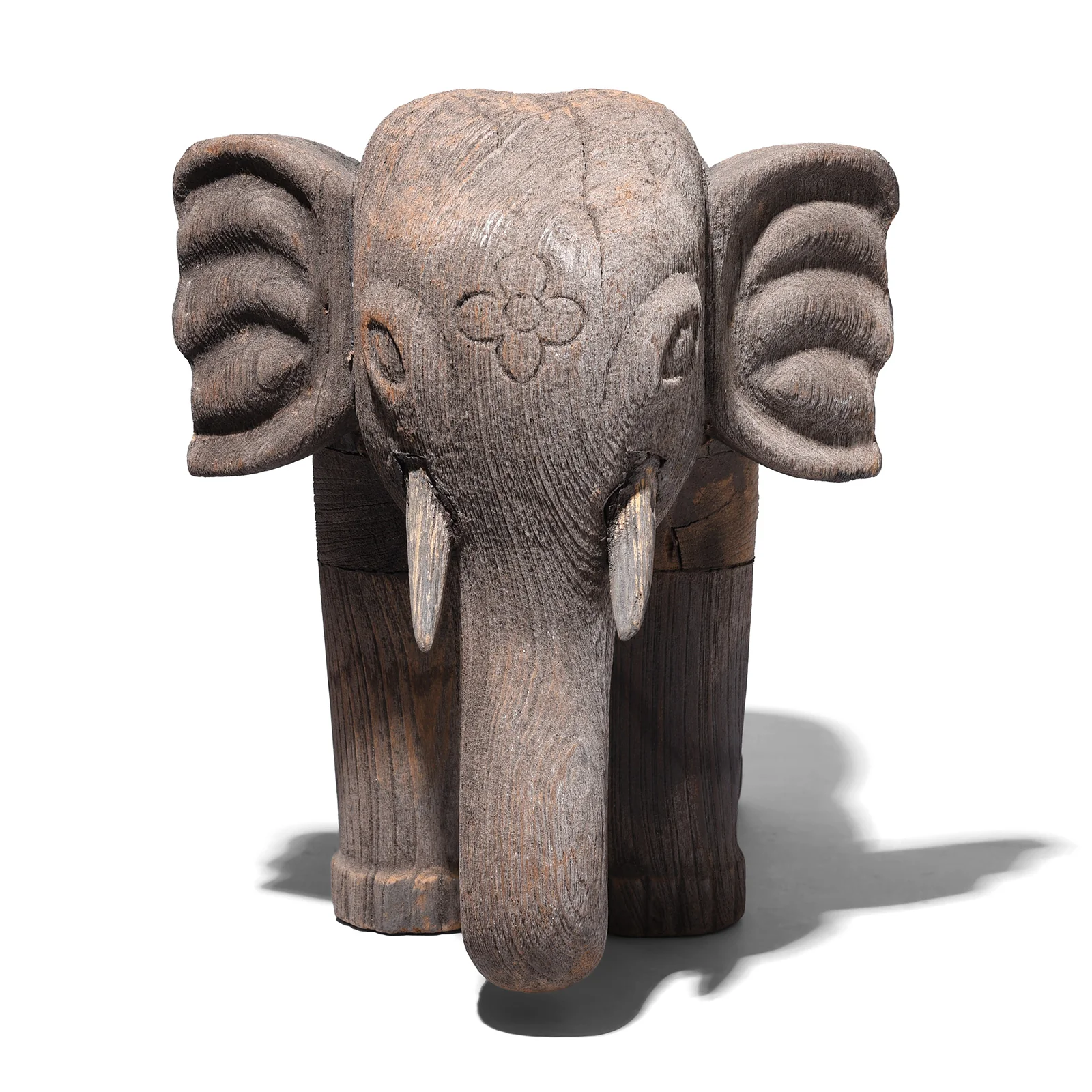 Teak Elephant Statue From Gujarat - 19th Century - Image 2