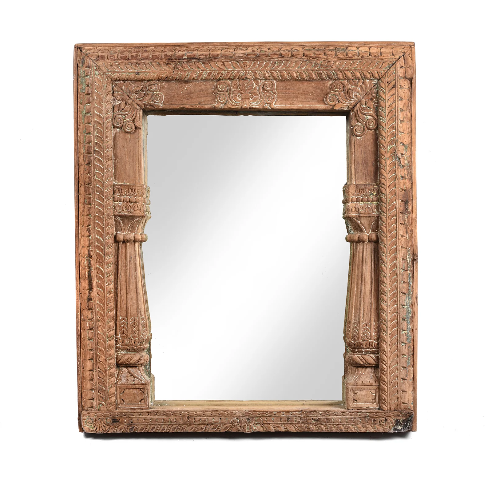 Mirror Made From An Old Indian Window - 19thC (82 x 96cm)