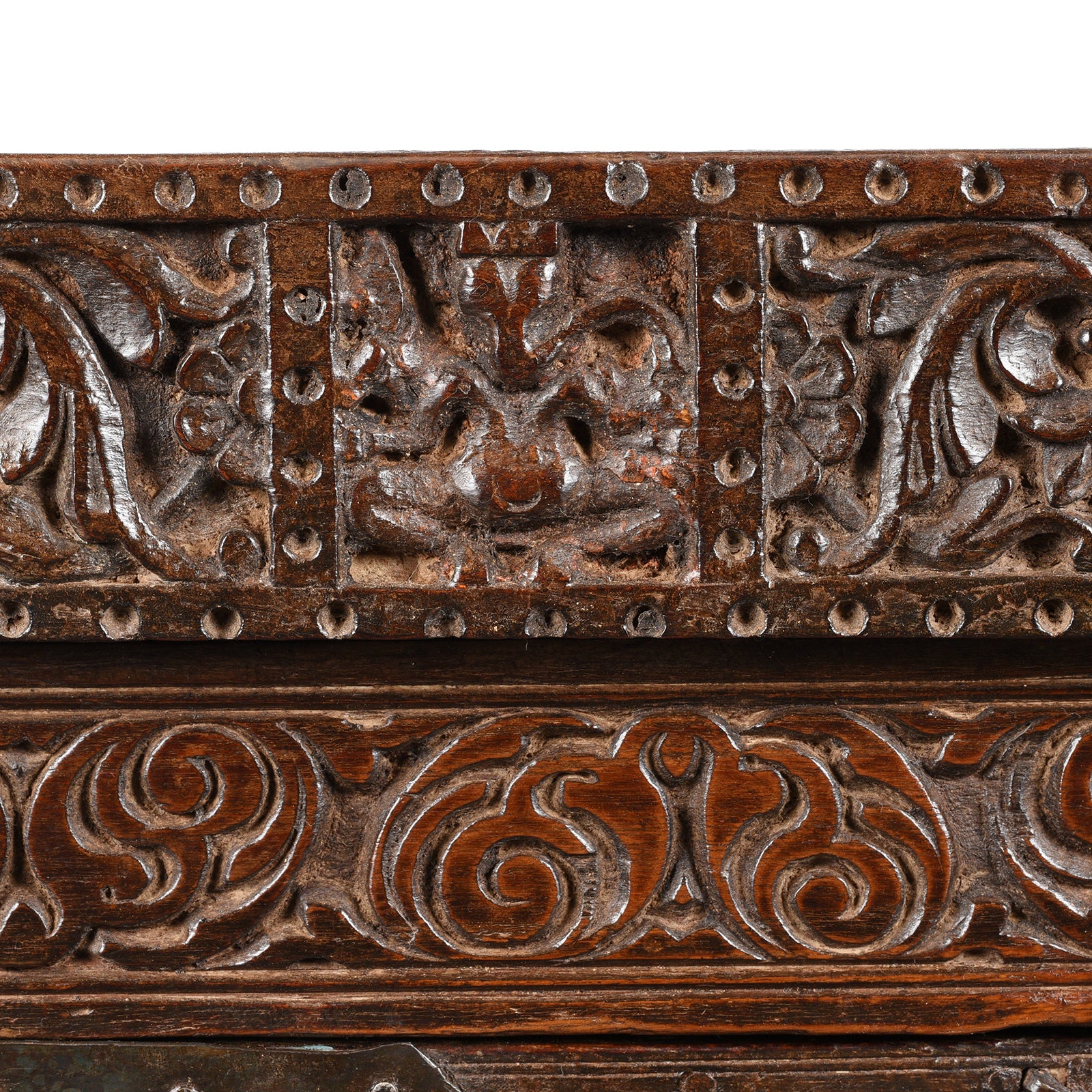 Carved Indian 'Majus' Dowry Chest From Saurashtra - 19thC - Image 6