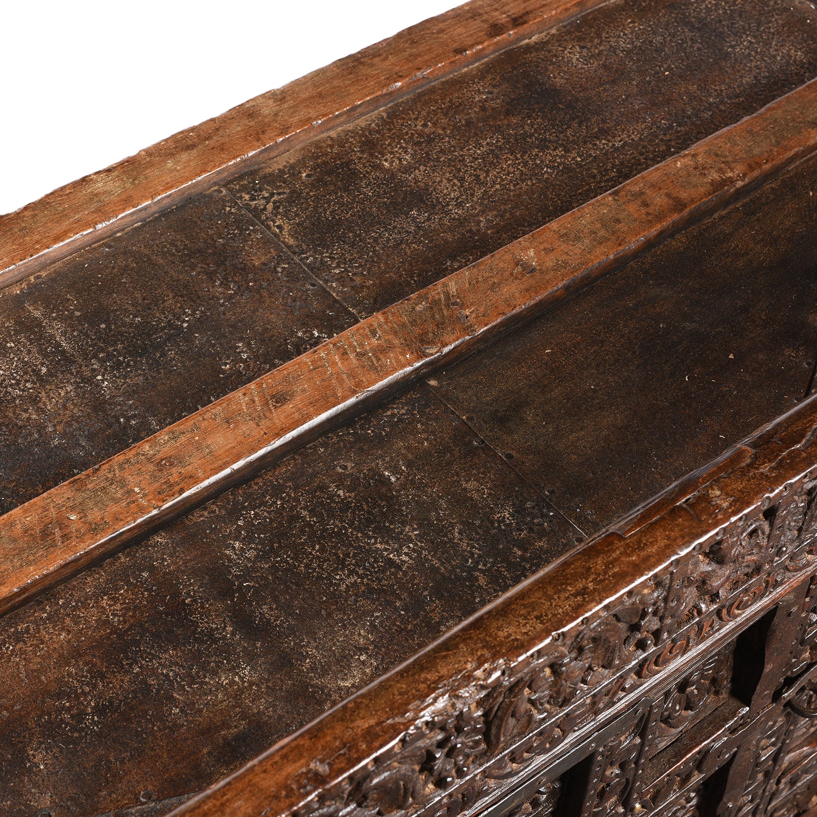 Carved Indian 'Majus' Dowry Chest From Saurashtra - 19thC - Image 8