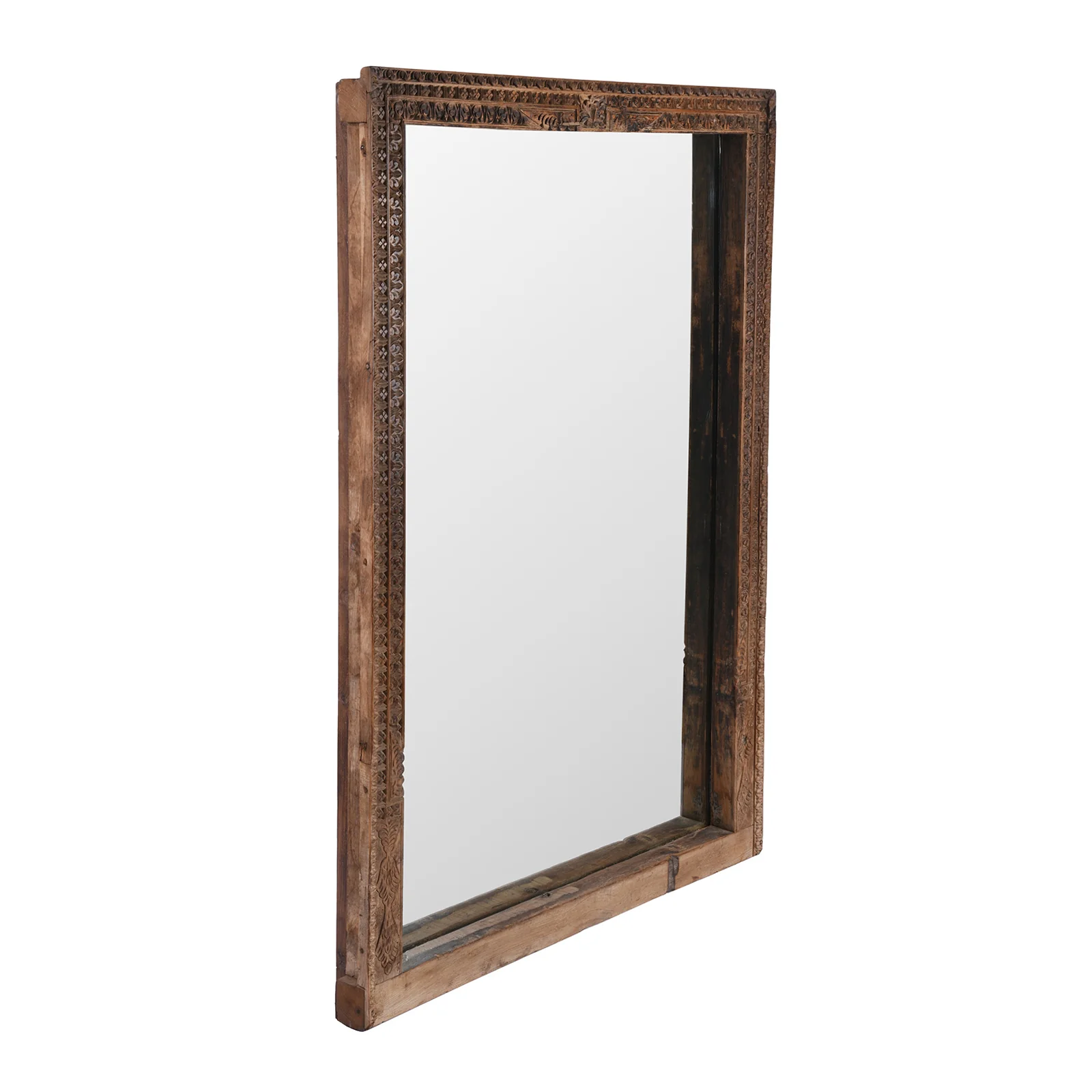 Carved Indian Window Mirror From Shekhawati - 19th Century - Image 4