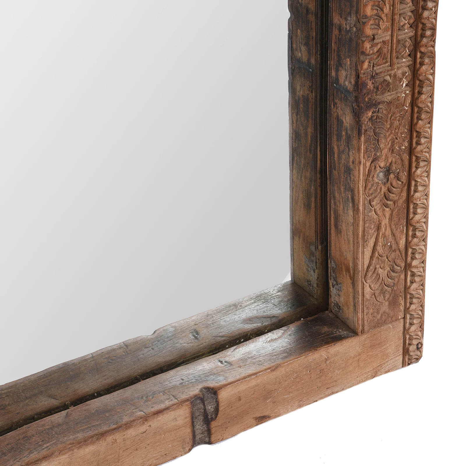Carved Indian Window Mirror From Shekhawati - 19th Century - Image 5