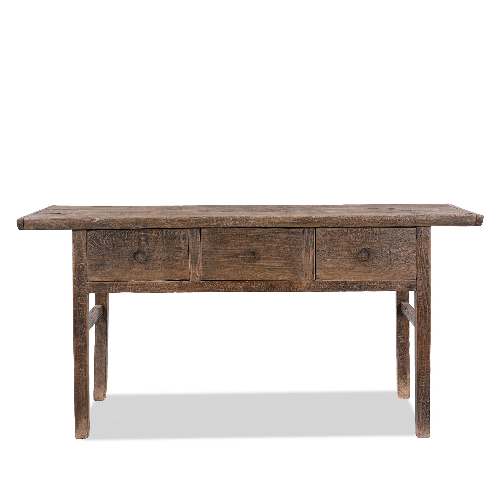 Rustic 3 Drawer Console Table - 19th Century - Image 2