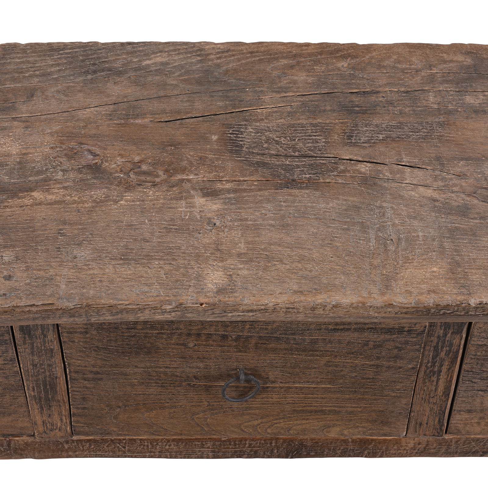 Rustic 3 Drawer Console Table - 19th Century - Image 6