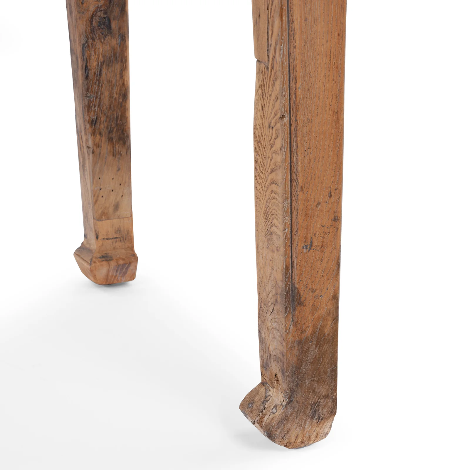 Antique 3 Drawer Bleached Wood Console Table - Image 7