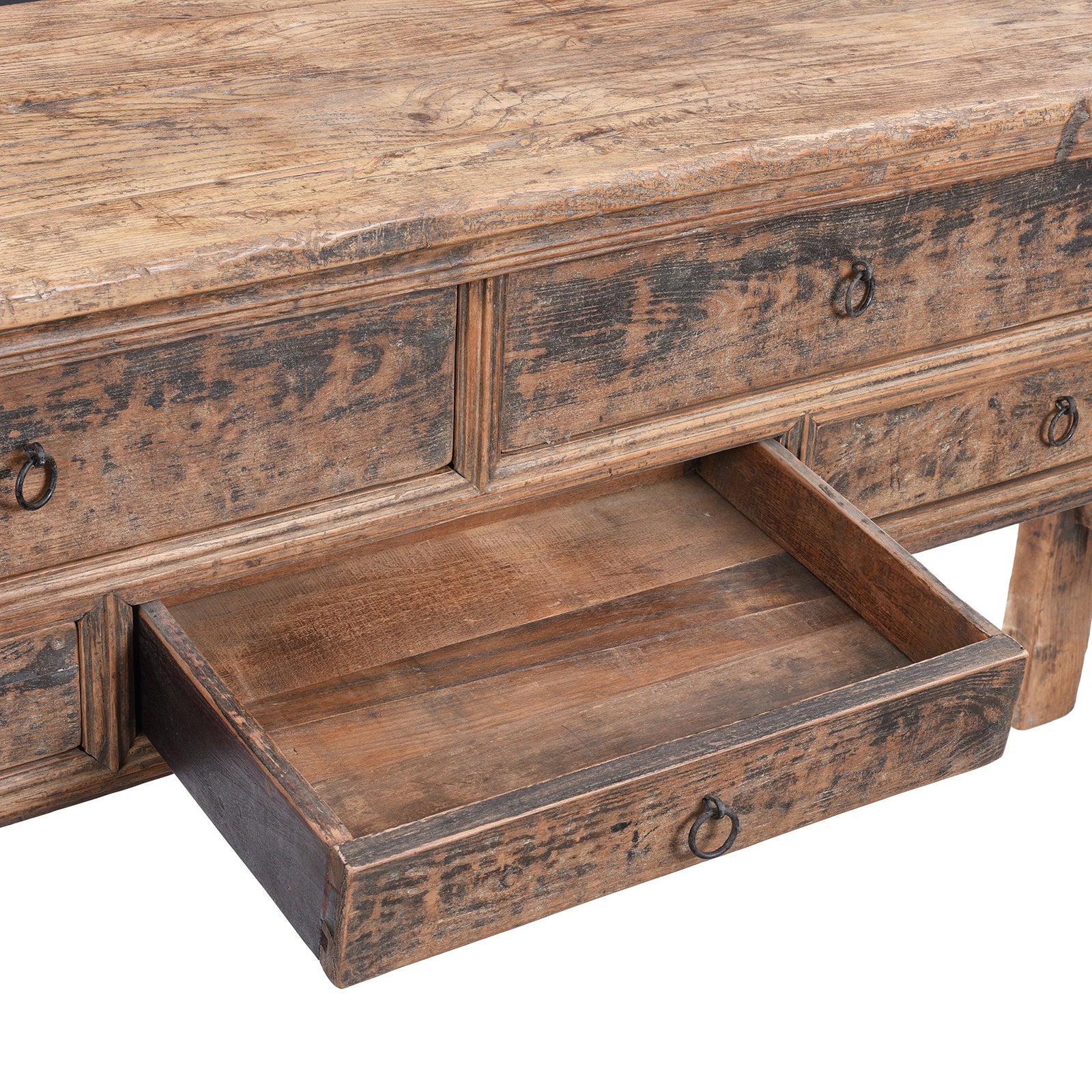 Antique 7 Drawer Console Table - 19th Century - Image 4