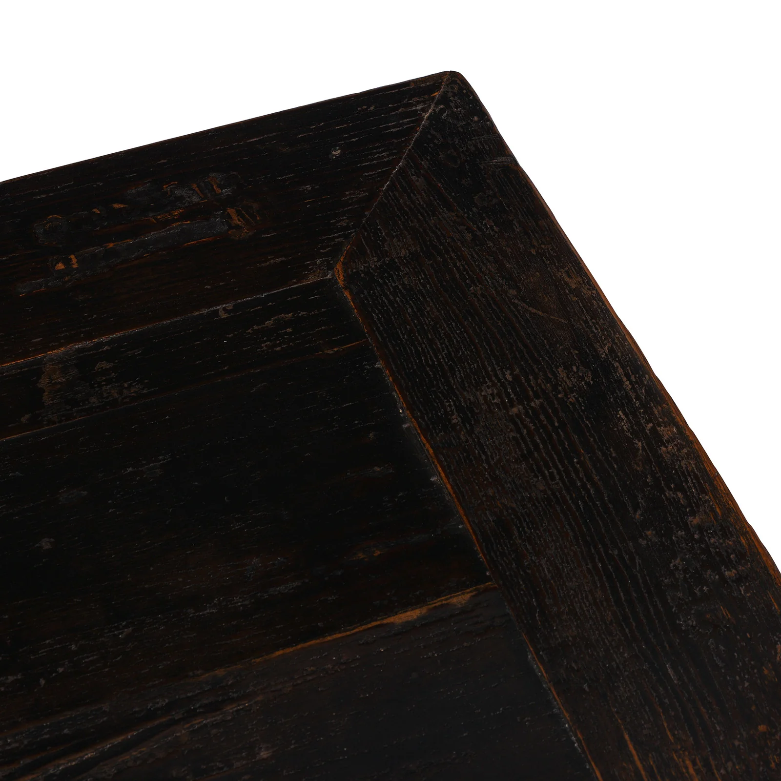 Black Lacquer Elm Two Drawer Cabinet From Shanxi - Late 19th Century - Image 10