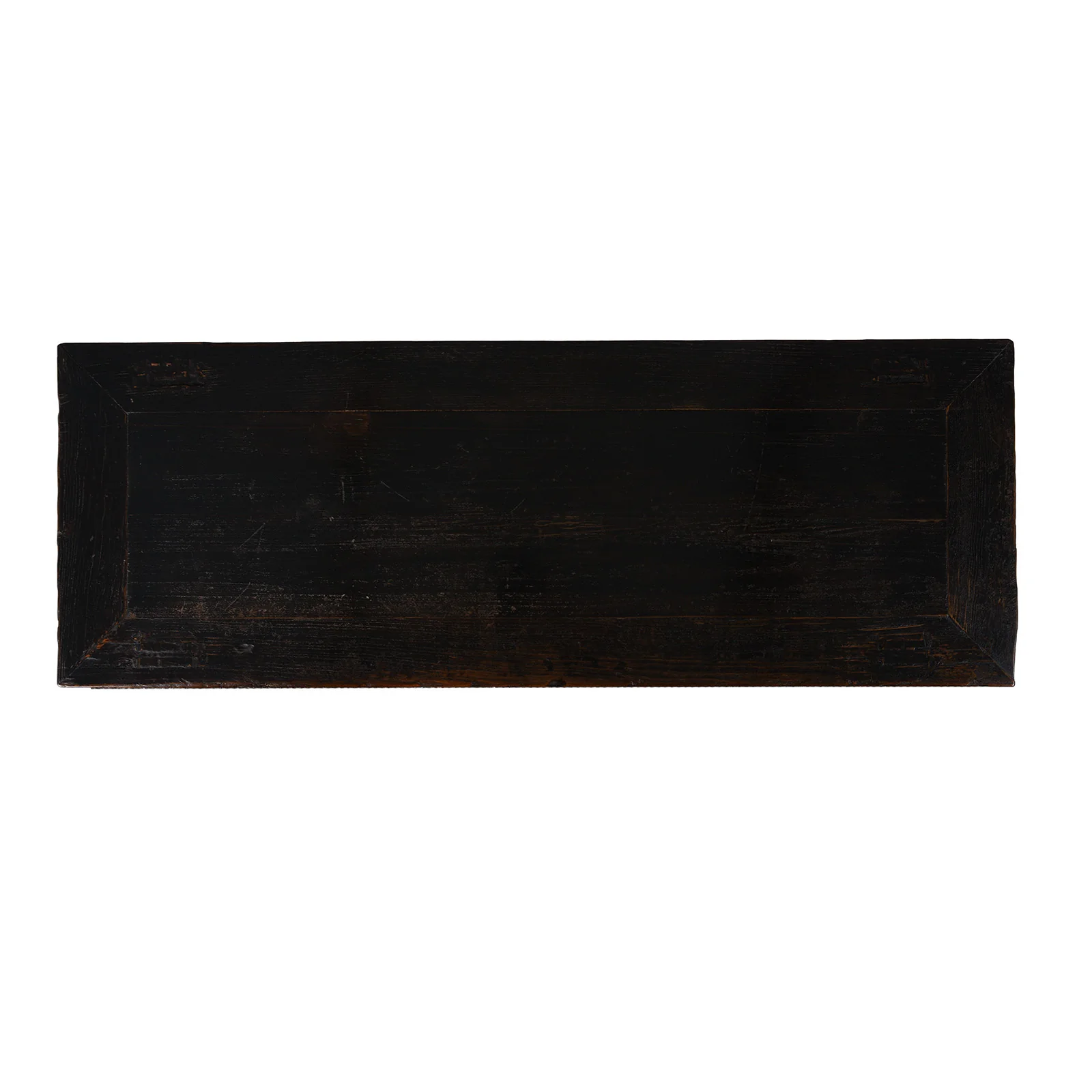 Black Lacquer Elm Two Drawer Cabinet From Shanxi - Late 19th Century - Image 9