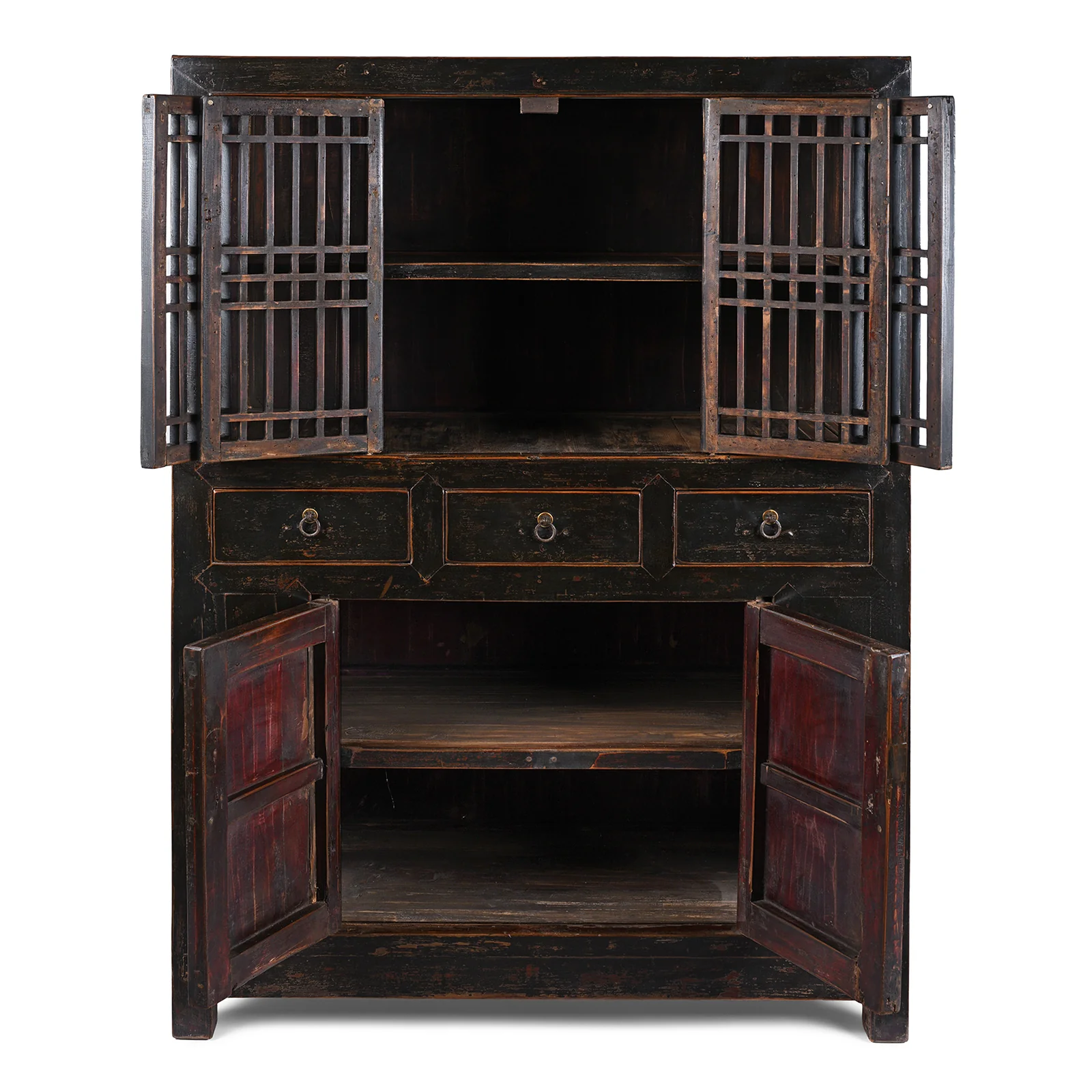 Black Lacquer Kitchen Cabinet From Shandong - 19th Century - Image 2