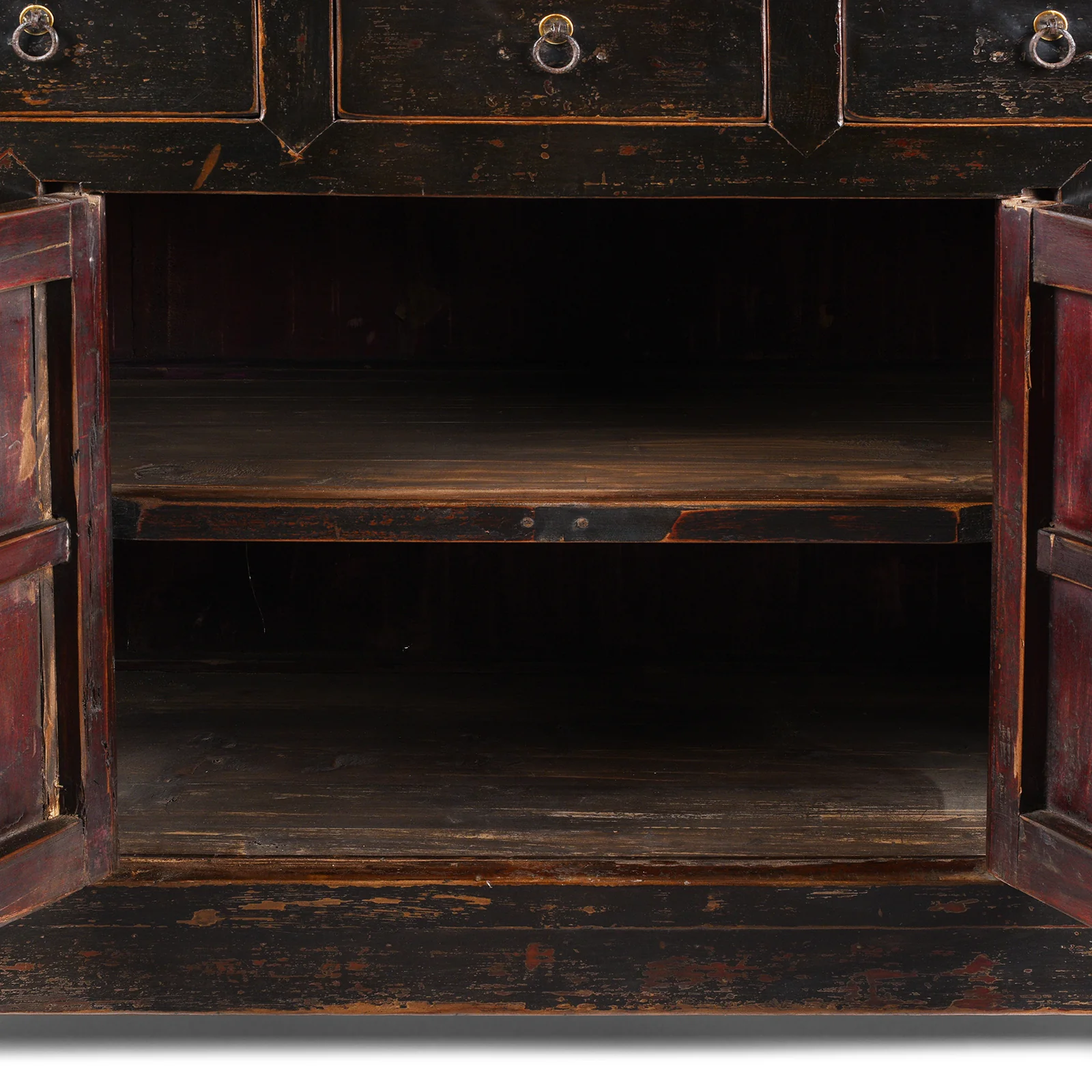 Black Lacquer Kitchen Cabinet From Shandong - 19th Century - Image 5