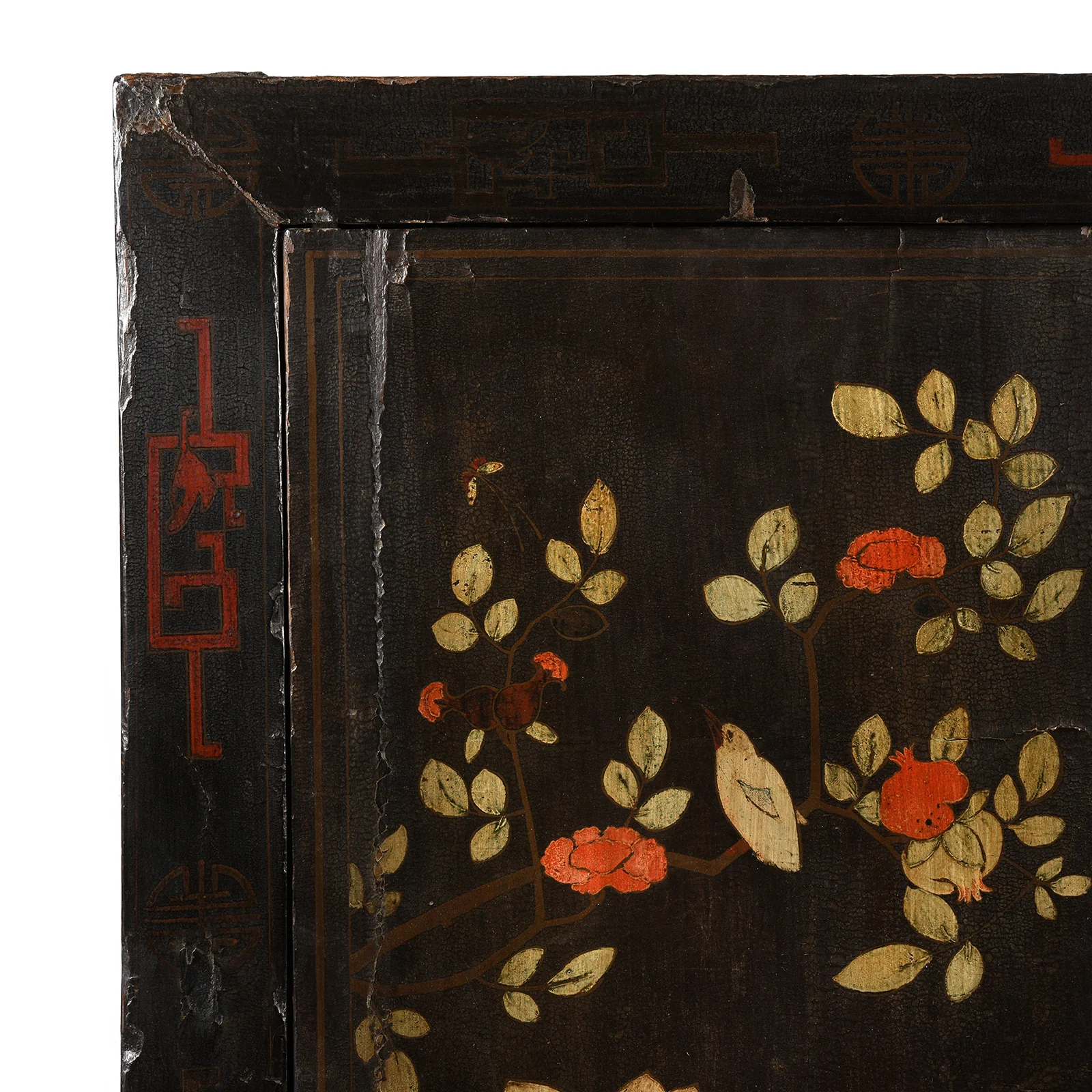 Antique Black Lacquer Wedding Cabinet From Shanxi - 19thC - Image 9