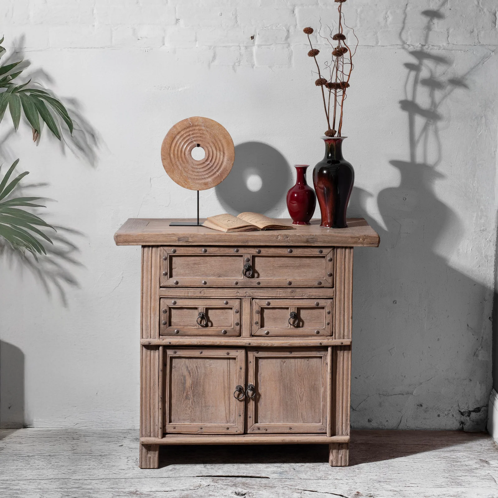 Bleached Side Cabinet From Shanxi - 19th Century