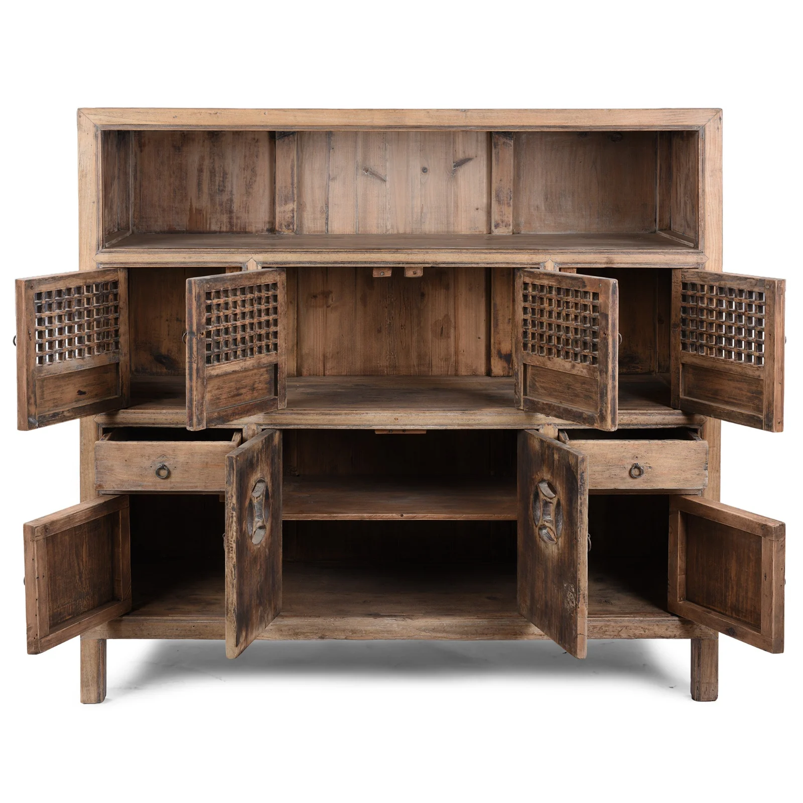Chinese Elm Kitchen Cabinet From Hebei - 19th Century - Image 2