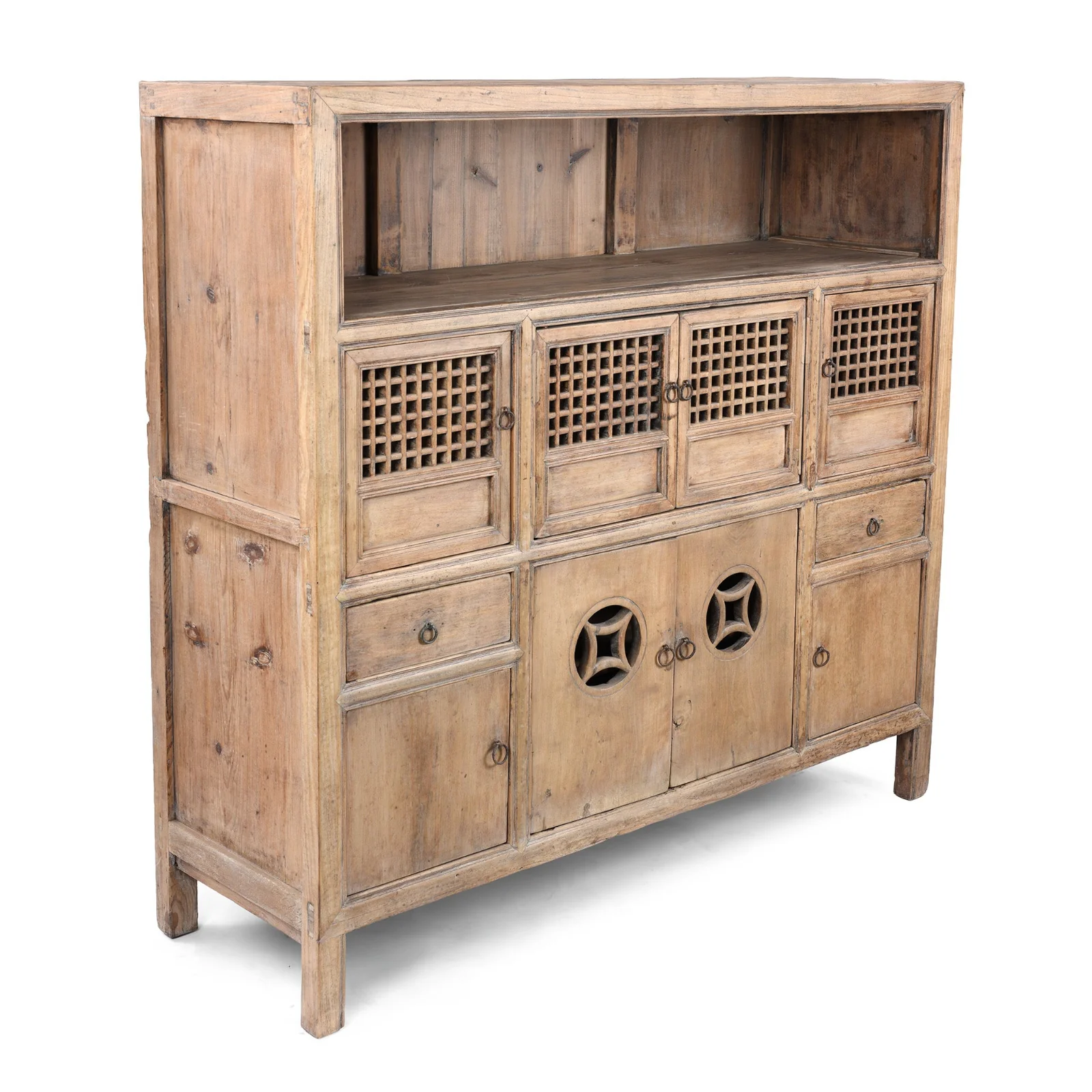 Chinese Elm Kitchen Cabinet From Hebei - 19th Century - Image 3
