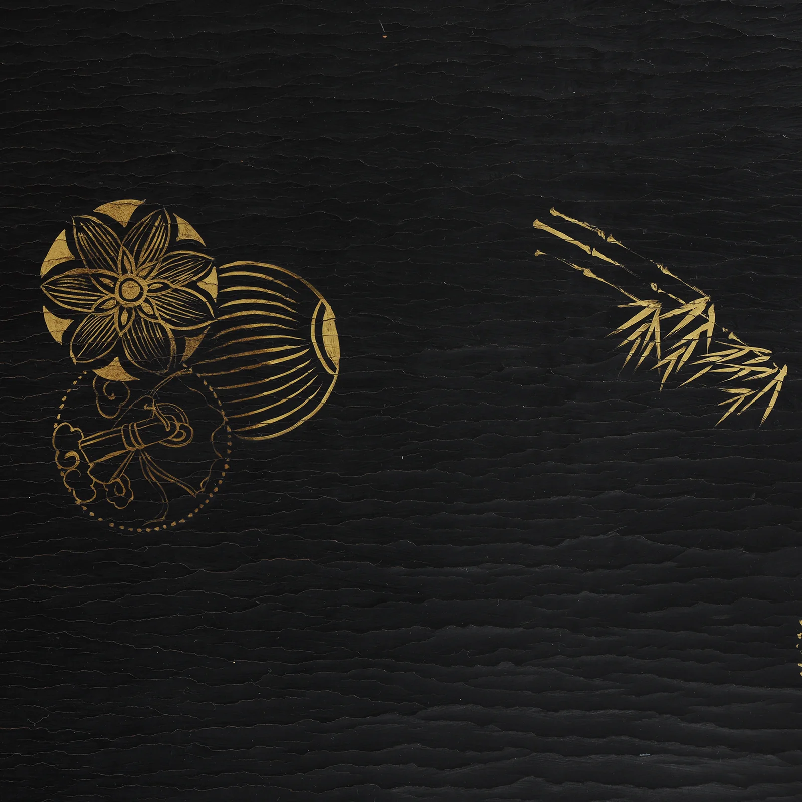 Chinese Export Black &amp; Gilt Lacquer Four-Fold Screen – Circa 1920 - Image 10