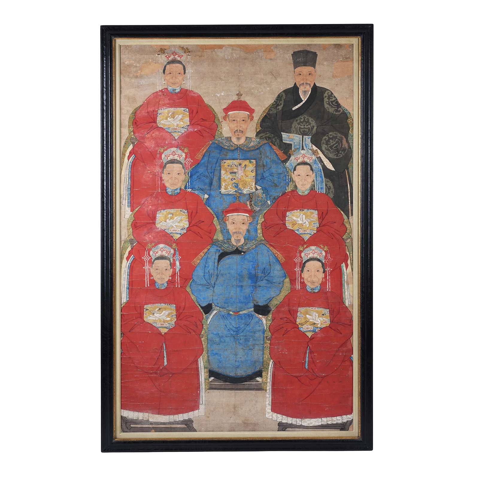 Framed Chinese Ancestor Painting - 19th Century - Image 2