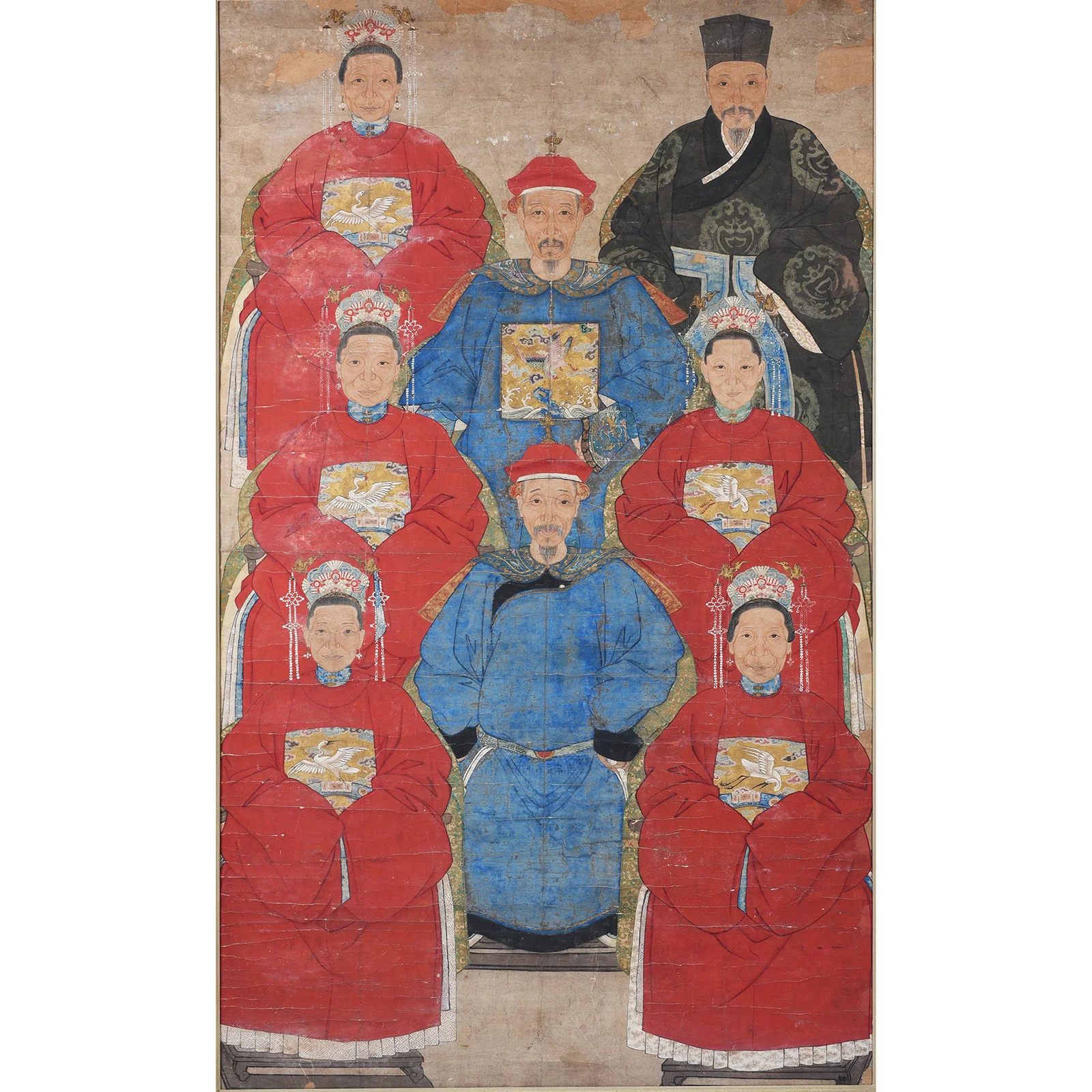 Framed Chinese Ancestor Painting - 19th Century - Image 3