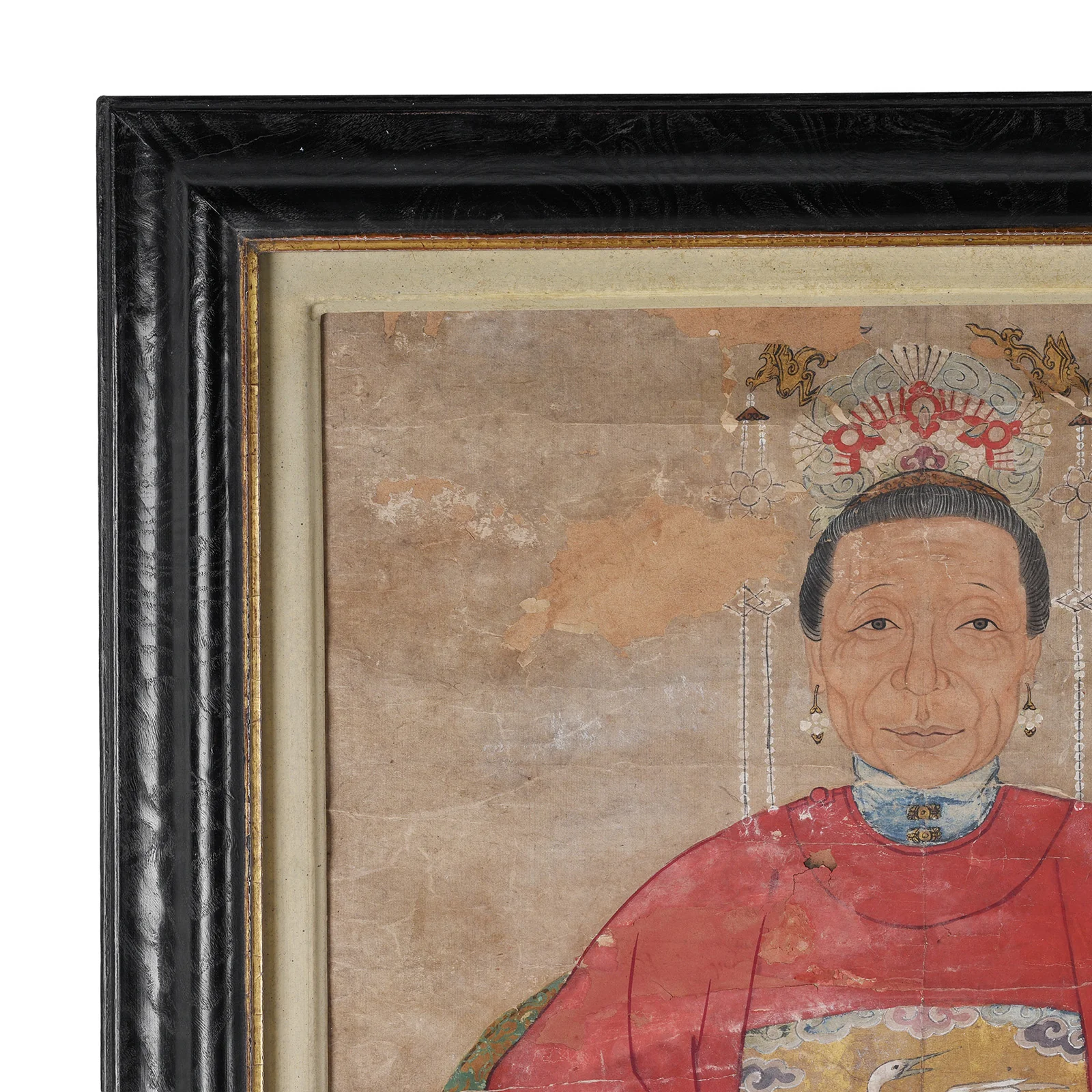 Framed Chinese Ancestor Painting - 19th Century - Image 4