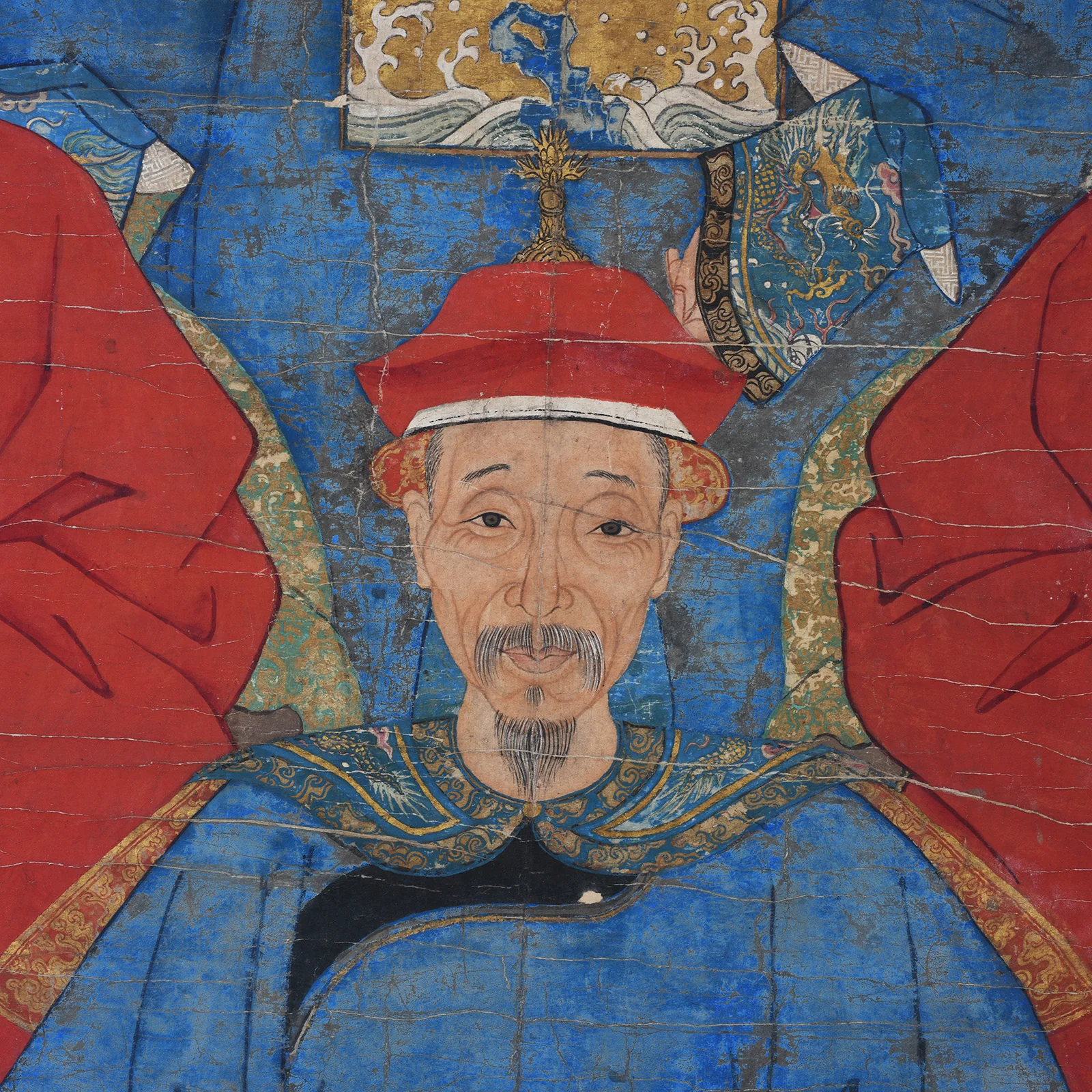 Framed Chinese Ancestor Painting - 19th Century - Image 7