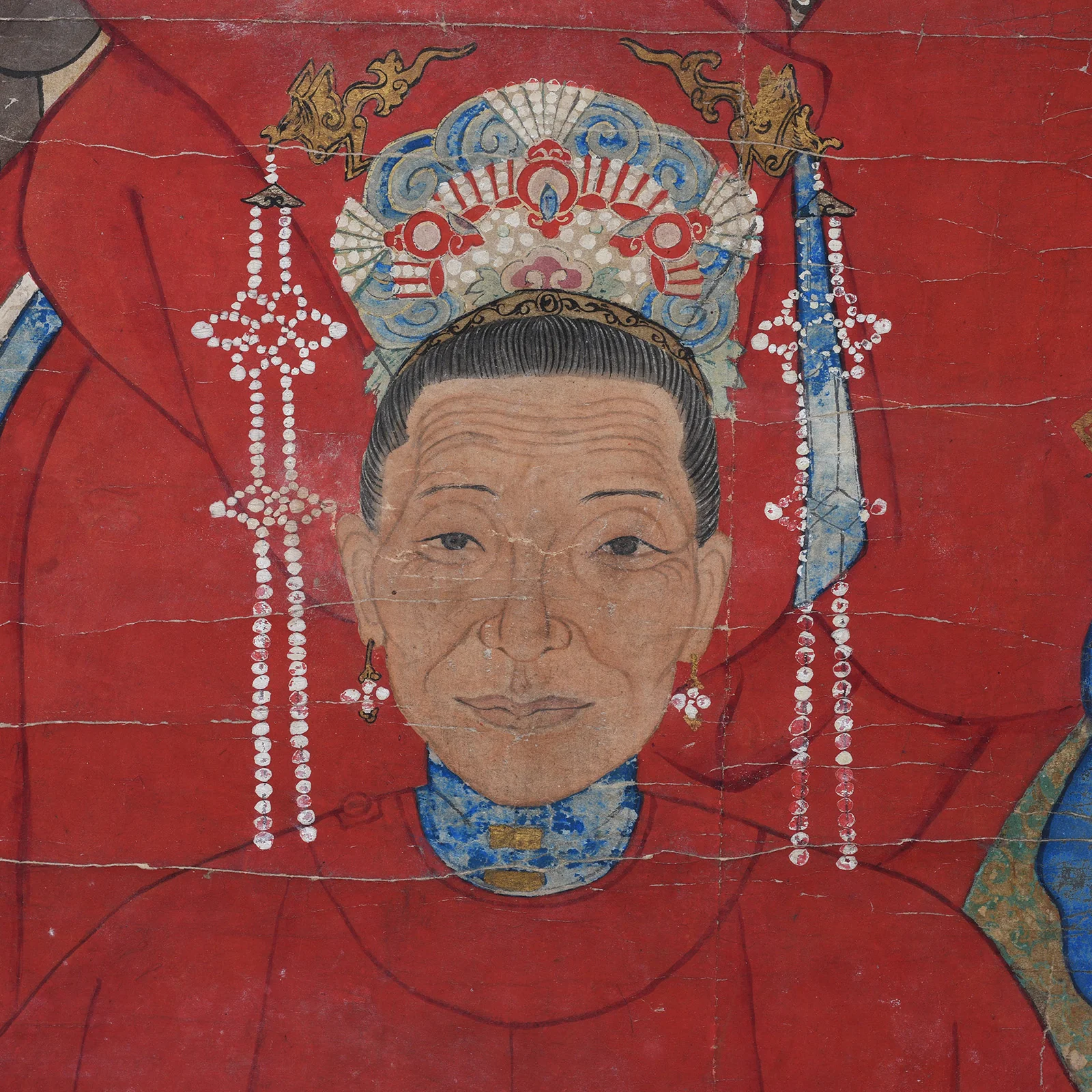 Framed Chinese Ancestor Painting - 19th Century - Image 8