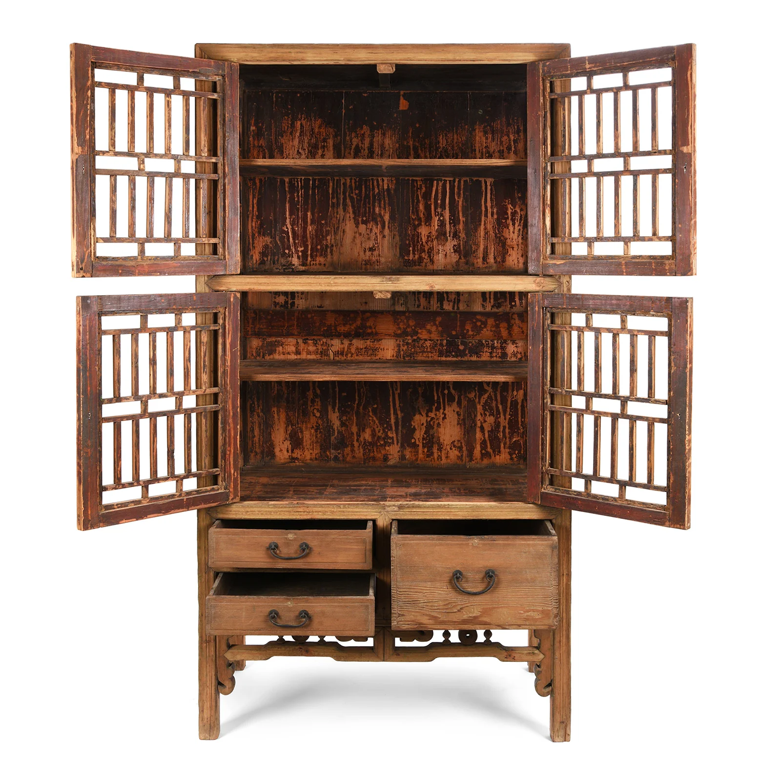 Lattice Kitchen Cabinet From Shanghai - 19th Century - Image 3